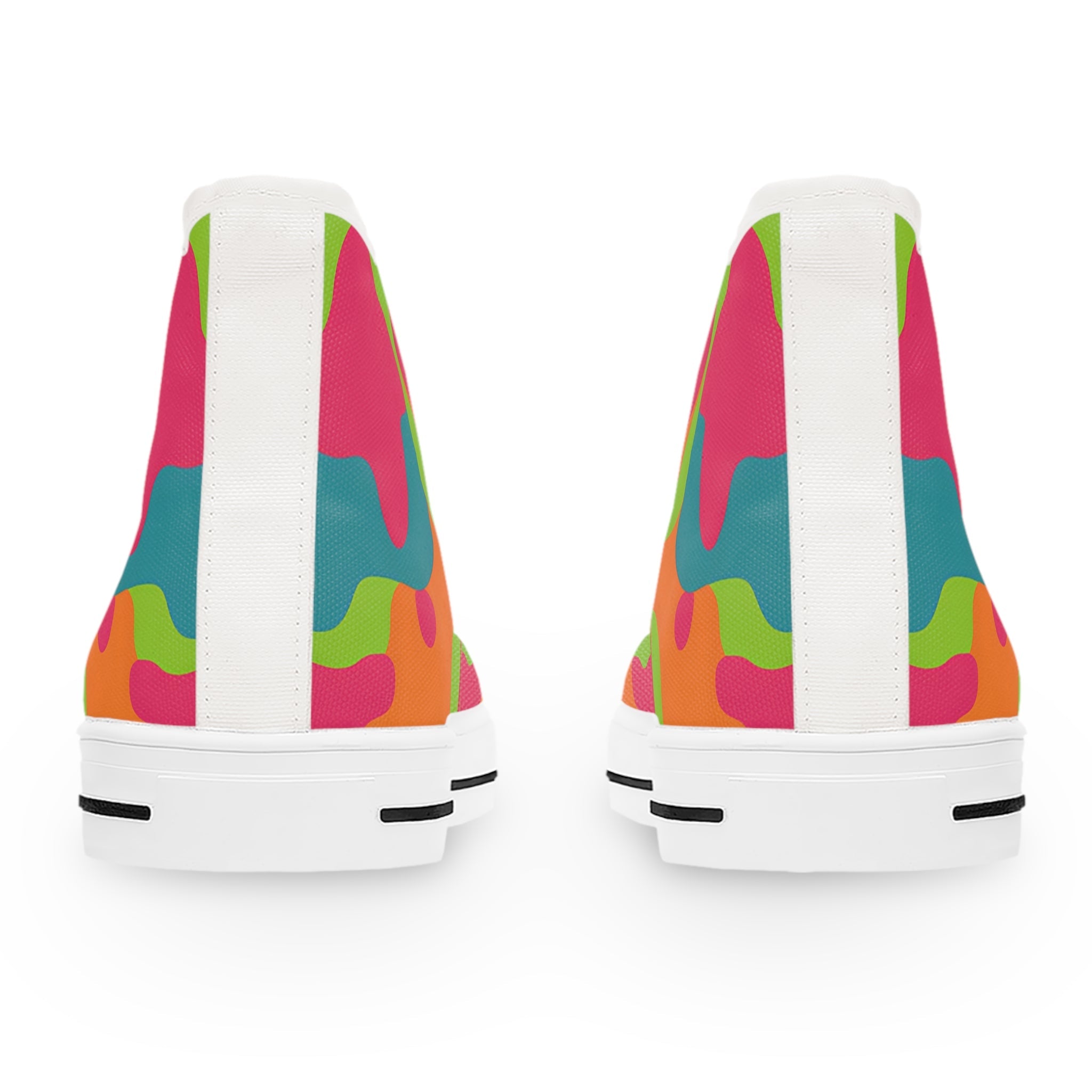 Vibrant Abstract High Top Sneakers, Artsulli - Art is Long, Life is Short, Shoes, , , , , , , 