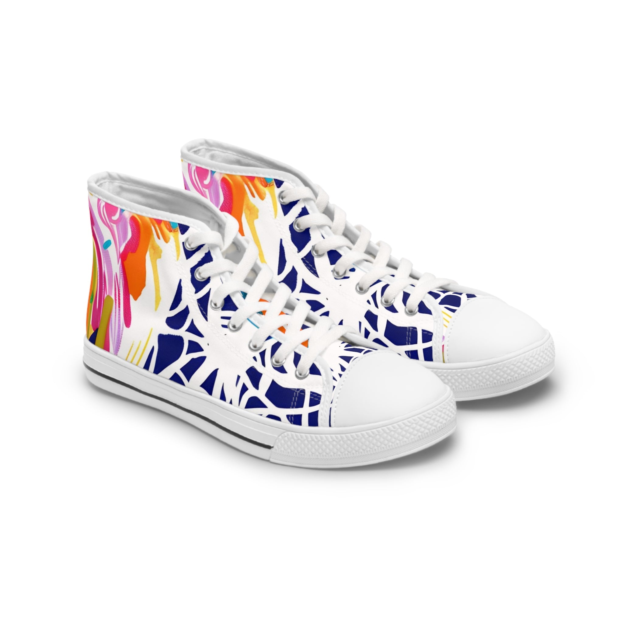 Printify Vibrant Abstract High Top Sneakers 2025