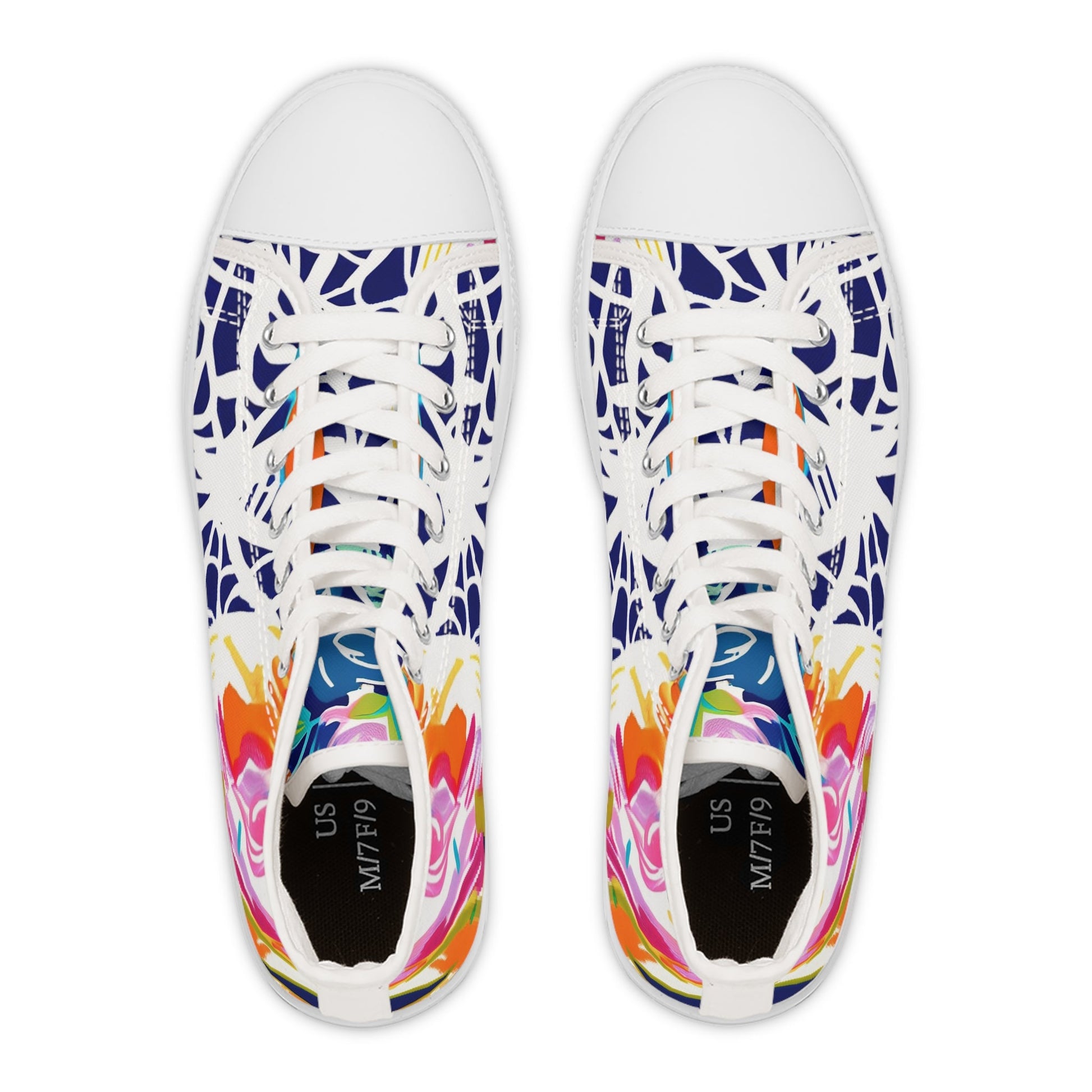 Vibrant Abstract High Top Sneakers, Artsulli - Art is Long, Life is Short, Shoes, , , , , , , 
