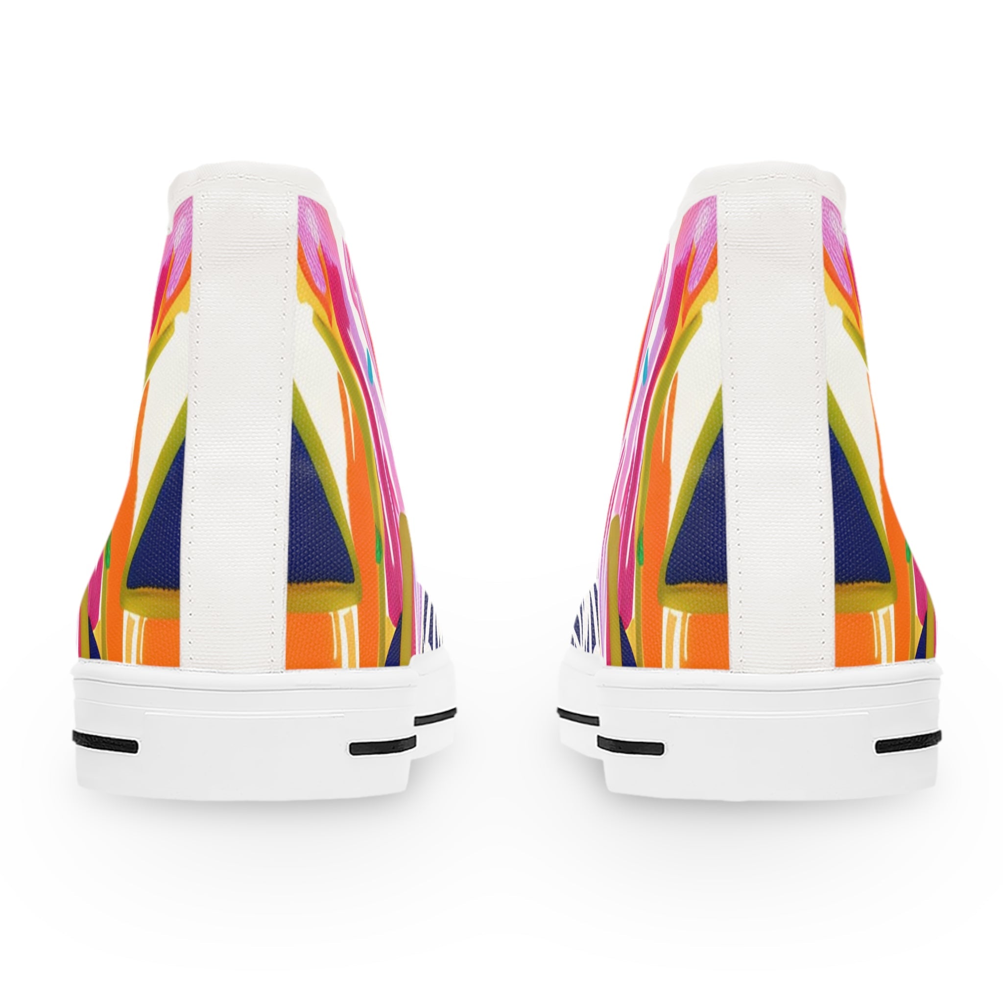 Vibrant Abstract High Top Sneakers, Artsulli - Art is Long, Life is Short, Shoes, , , , , , , 