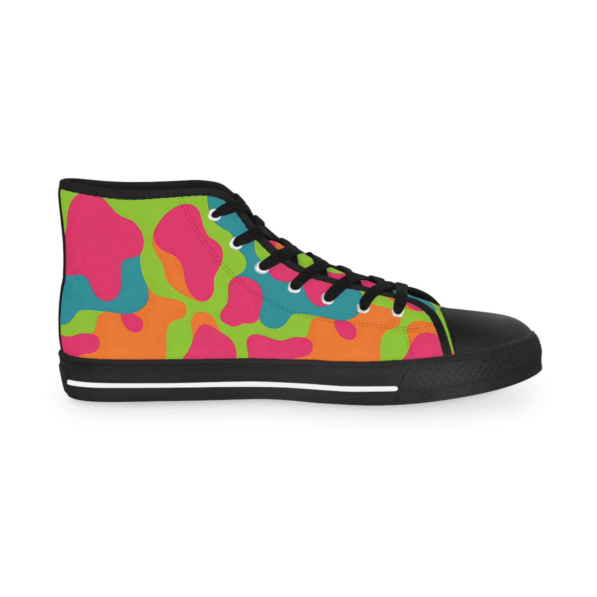 Vibrant Abstract High-Top Sneakers, Artsulli - Art is Long, Life is Short, Shoes, , , , , , , 