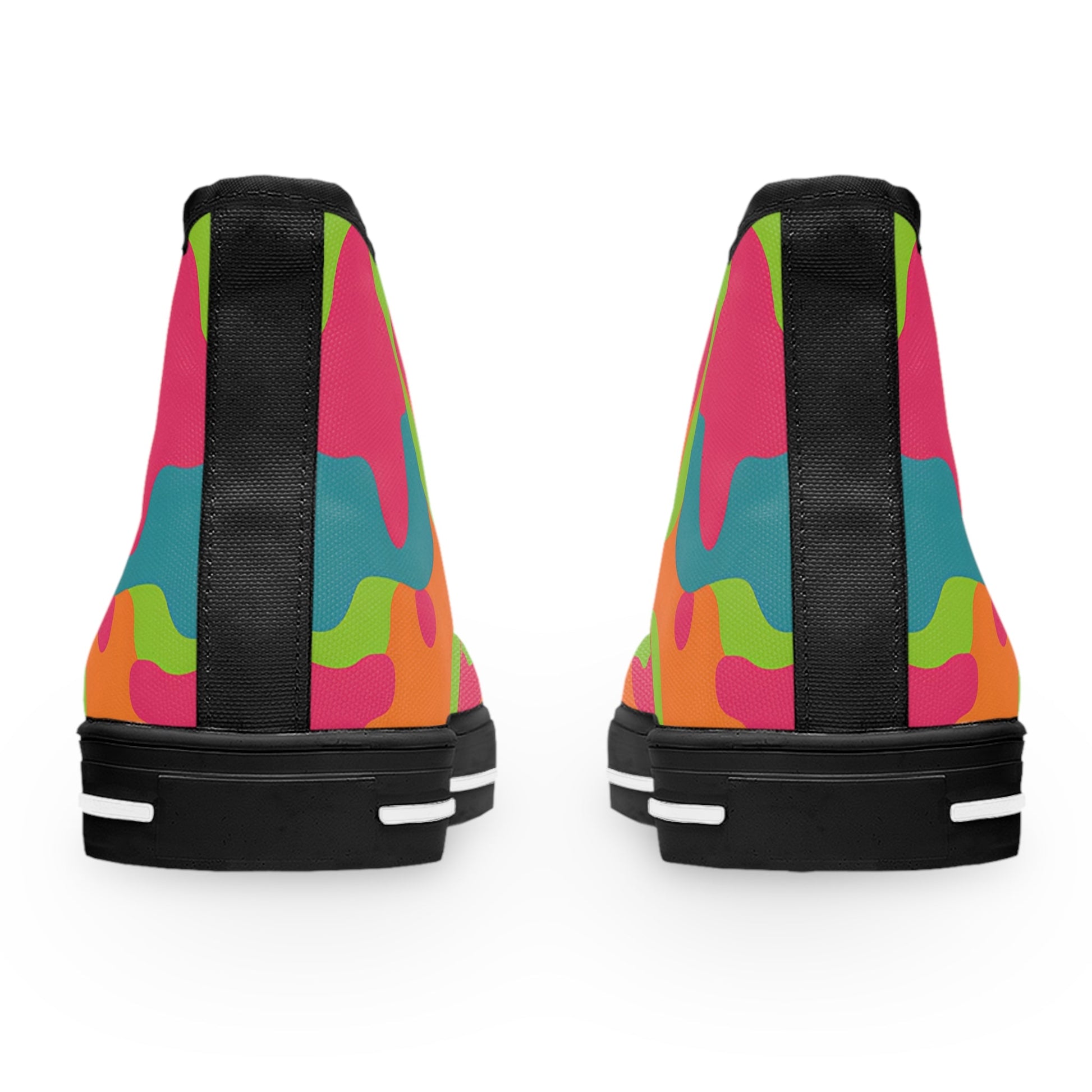 Vibrant Abstract High Top Sneakers, Artsulli - Art is Long, Life is Short, Shoes, , , , , , , 