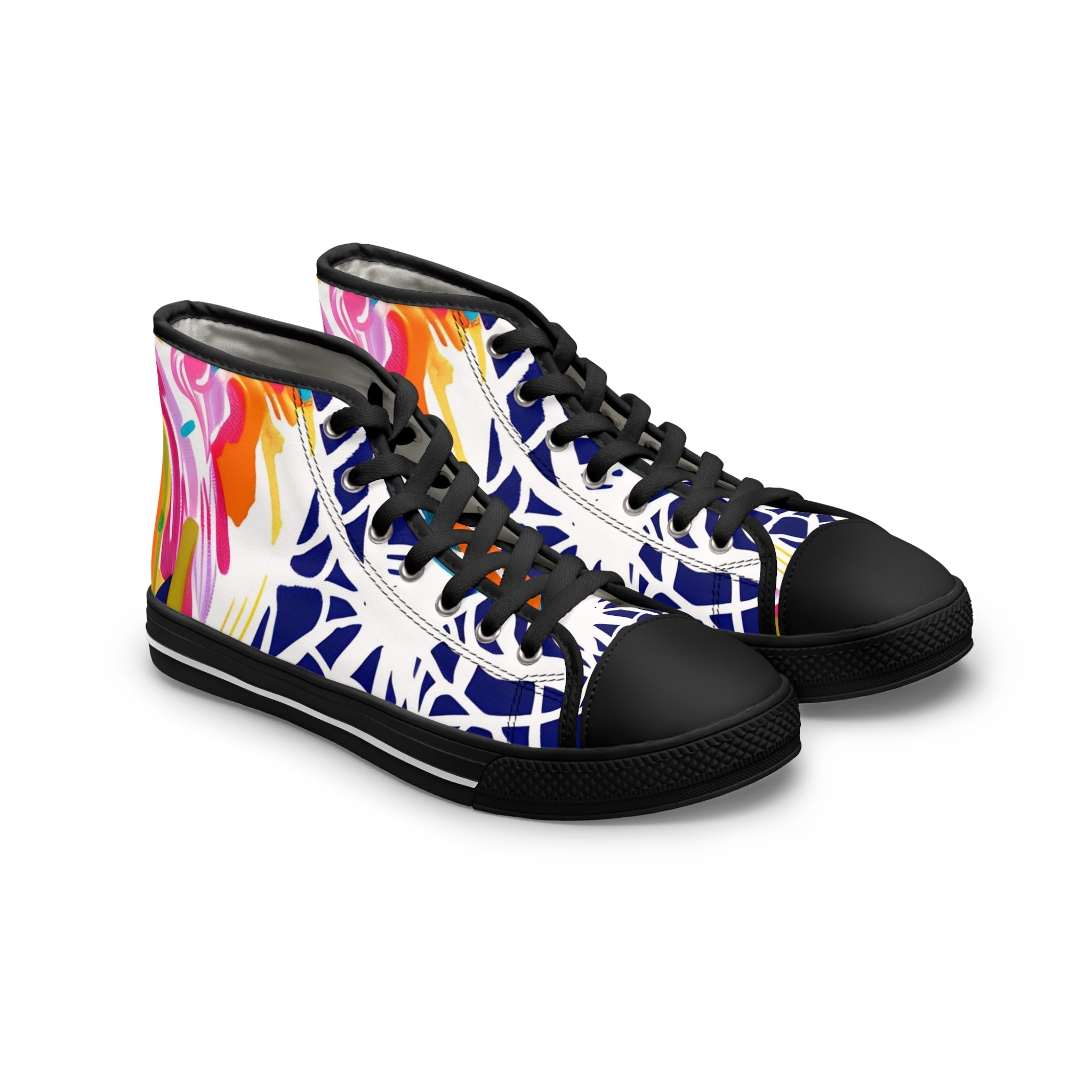 Printify Vibrant Abstract High Top Sneakers 2025