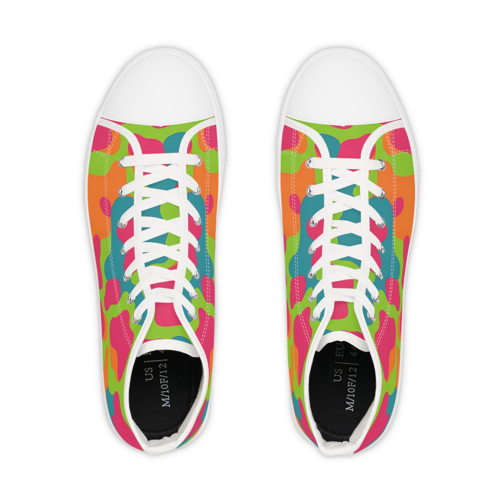 Vibrant Abstract High-Top Sneakers, Artsulli - Art is Long, Life is Short, Shoes, , , , , , , 