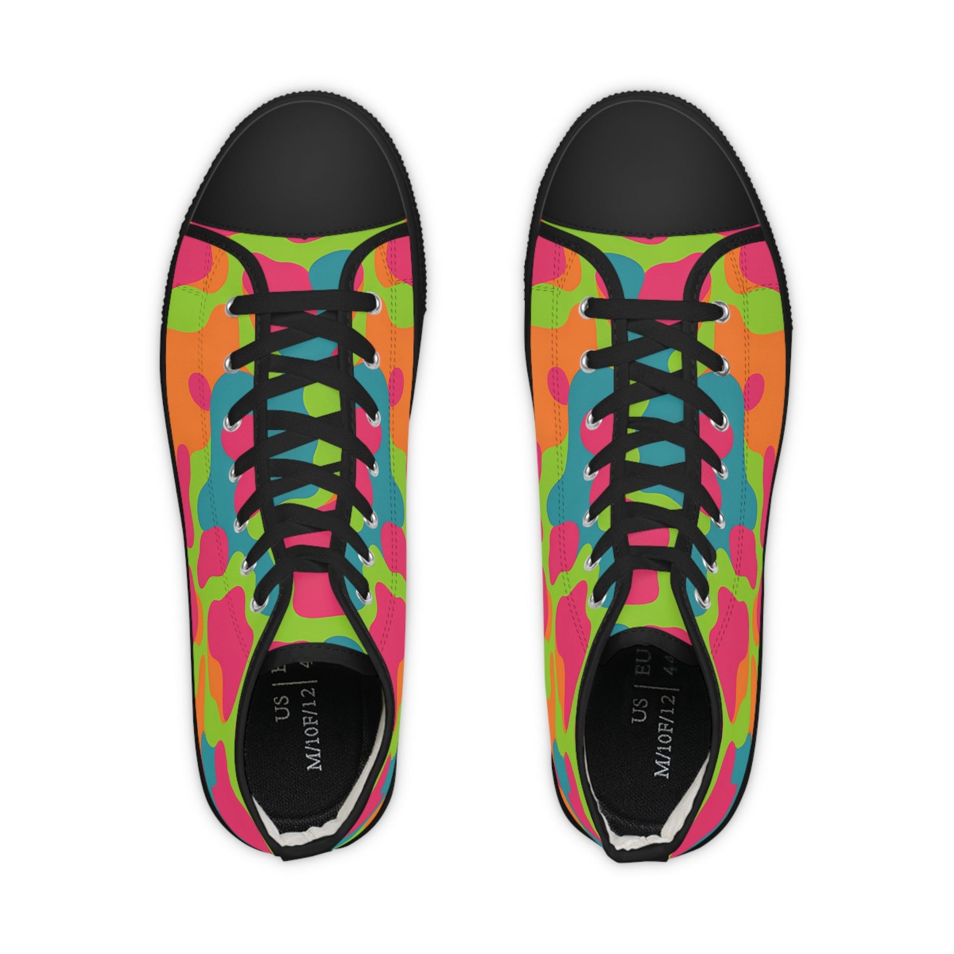 Vibrant Abstract High-Top Sneakers, Artsulli - Art is Long, Life is Short, Shoes, , , , , , , 