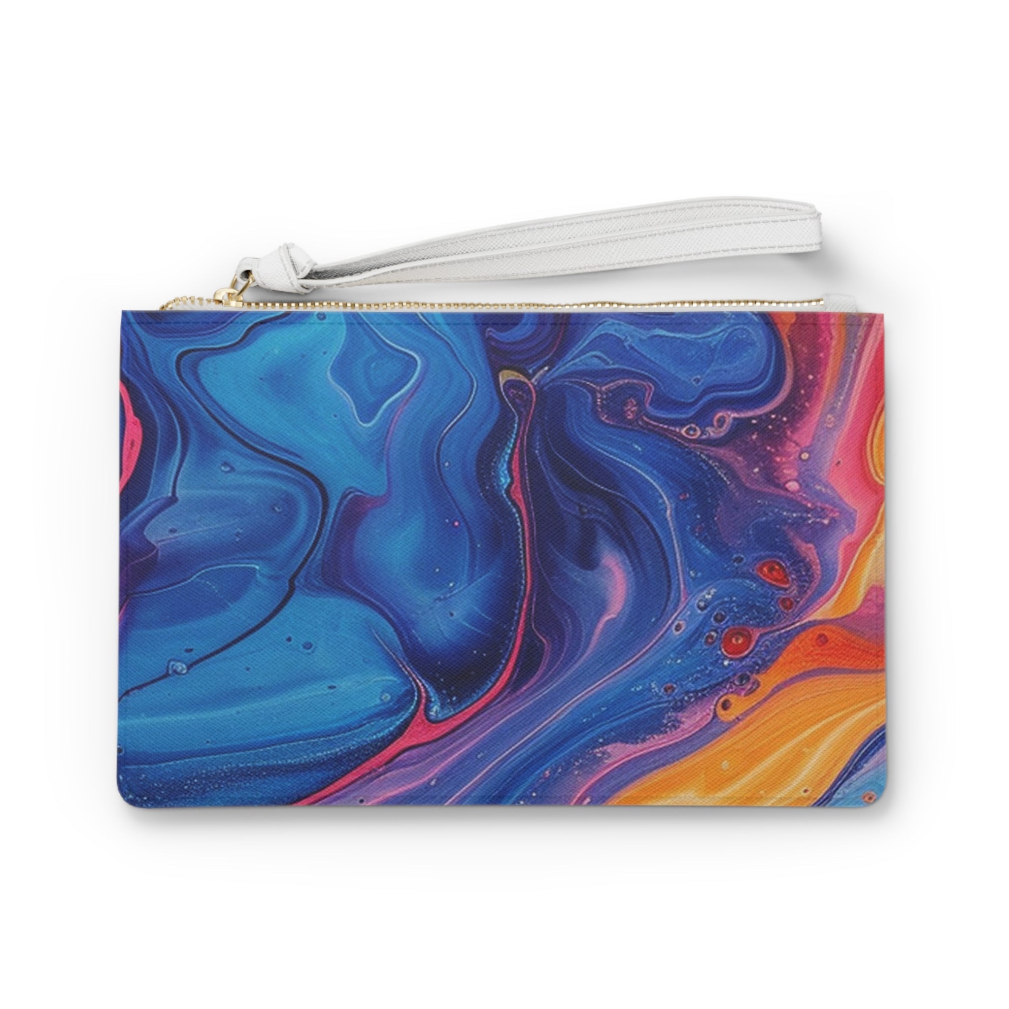 Printify Vibrant Abstract Marble Clutch Bag 2025