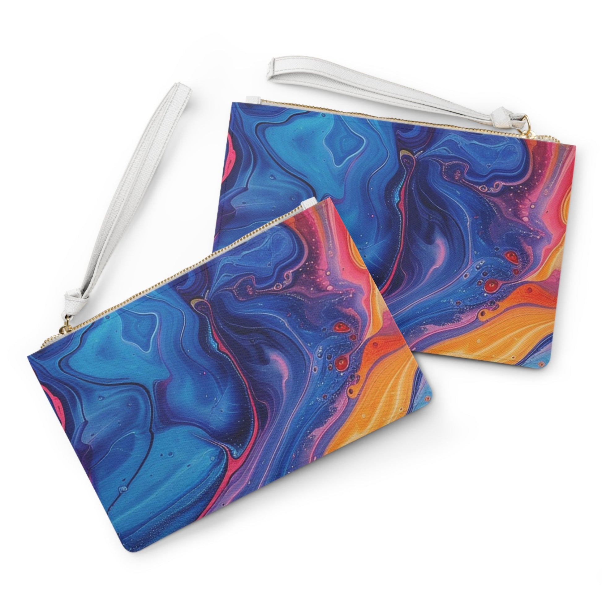 Printify Vibrant Abstract Marble Clutch Bag 2025
