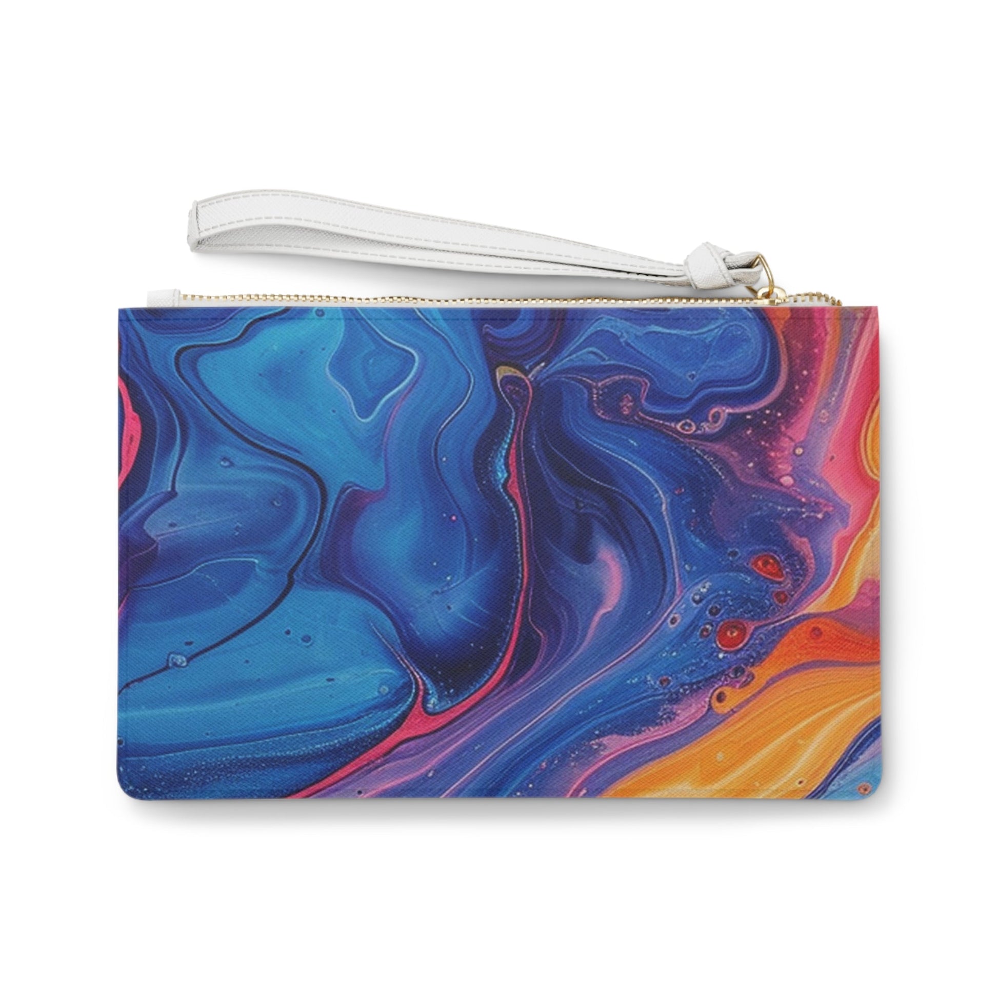 Printify Vibrant Abstract Marble Clutch Bag 2025