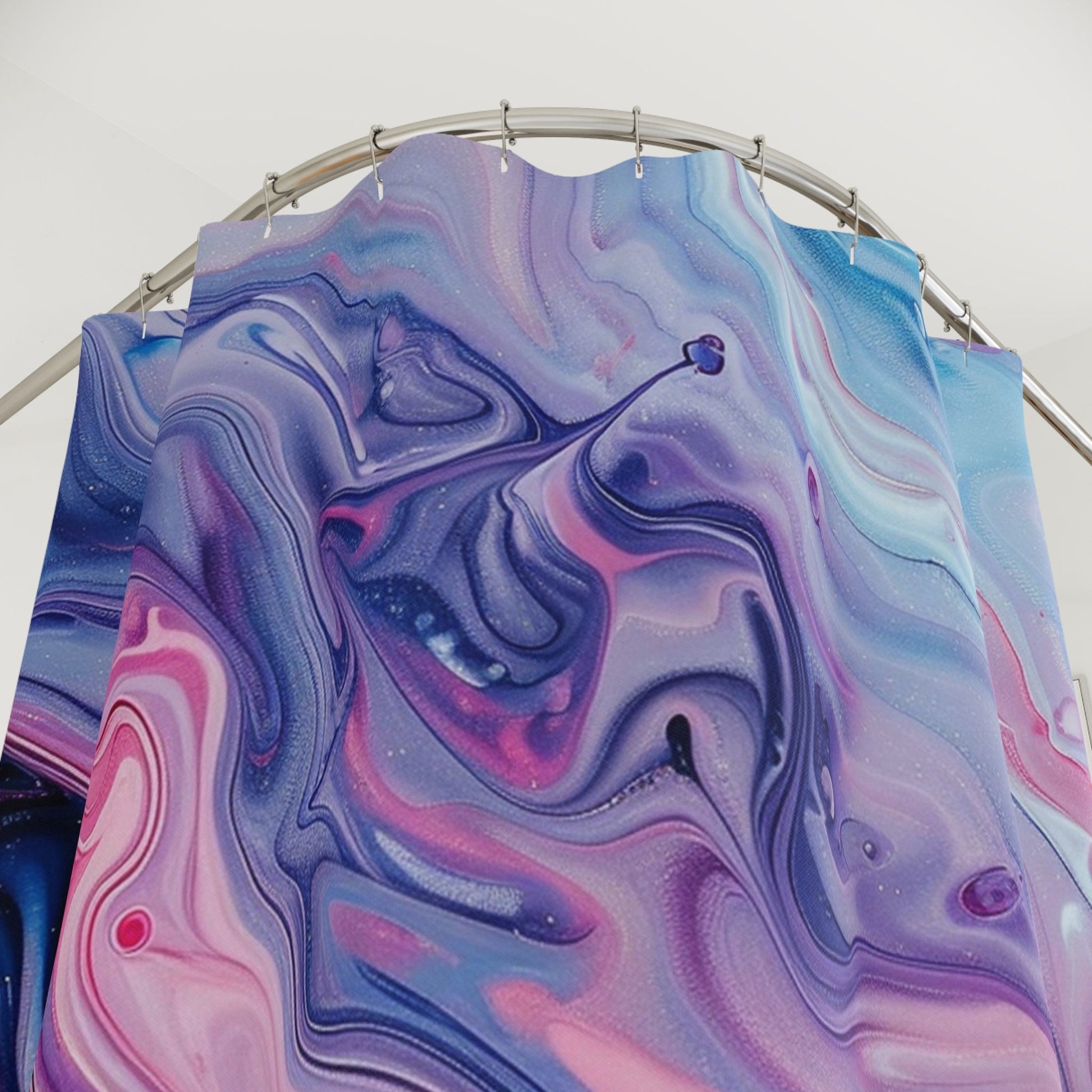 Vibrant Abstract Marble Shower Curtain, Artsulli - Art is Long, Life is Short, Home Decor, , , , , , , 