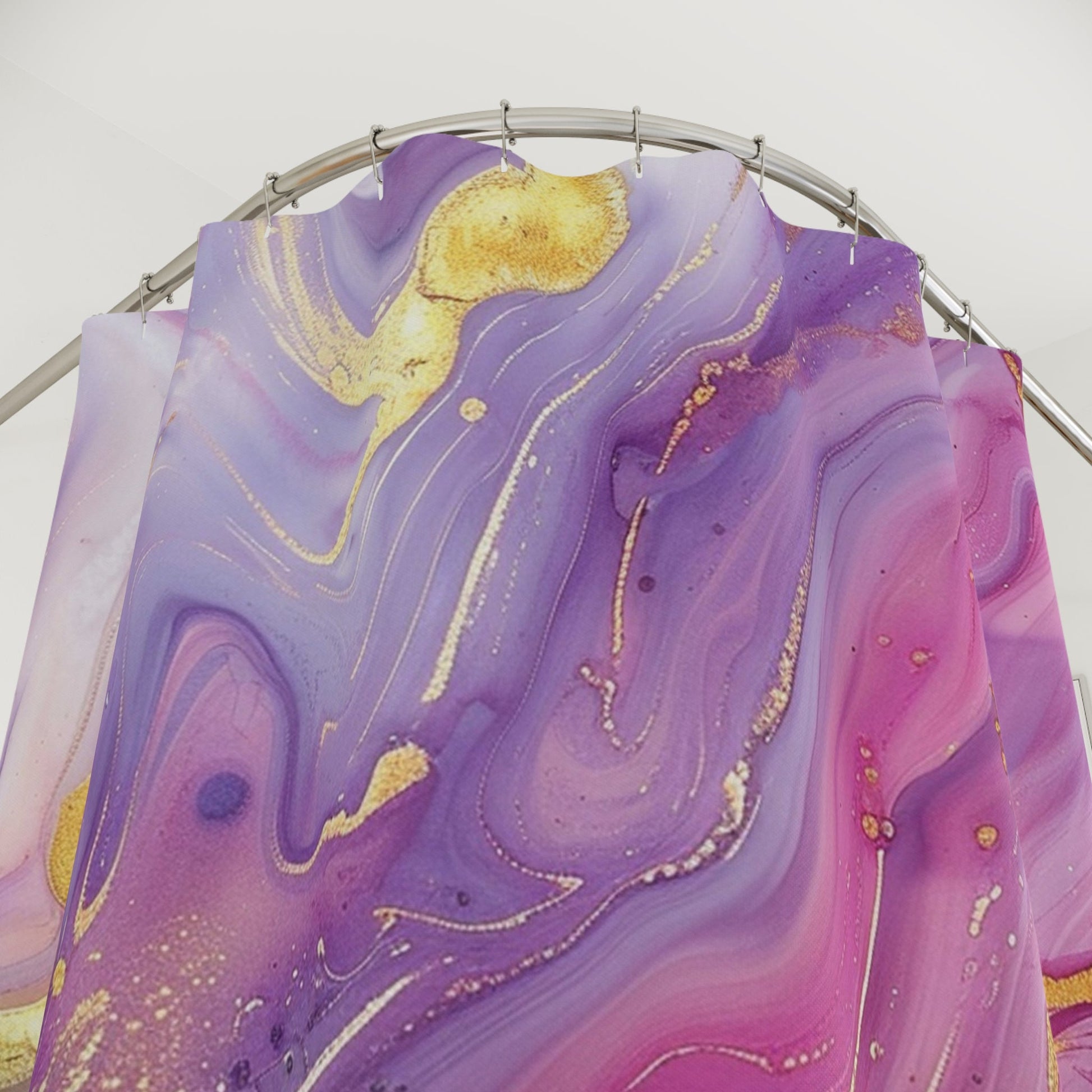 Vibrant Abstract Marble Shower Curtain, Artsulli - Art is Long, Life is Short, Home Decor, , , , , , , 
