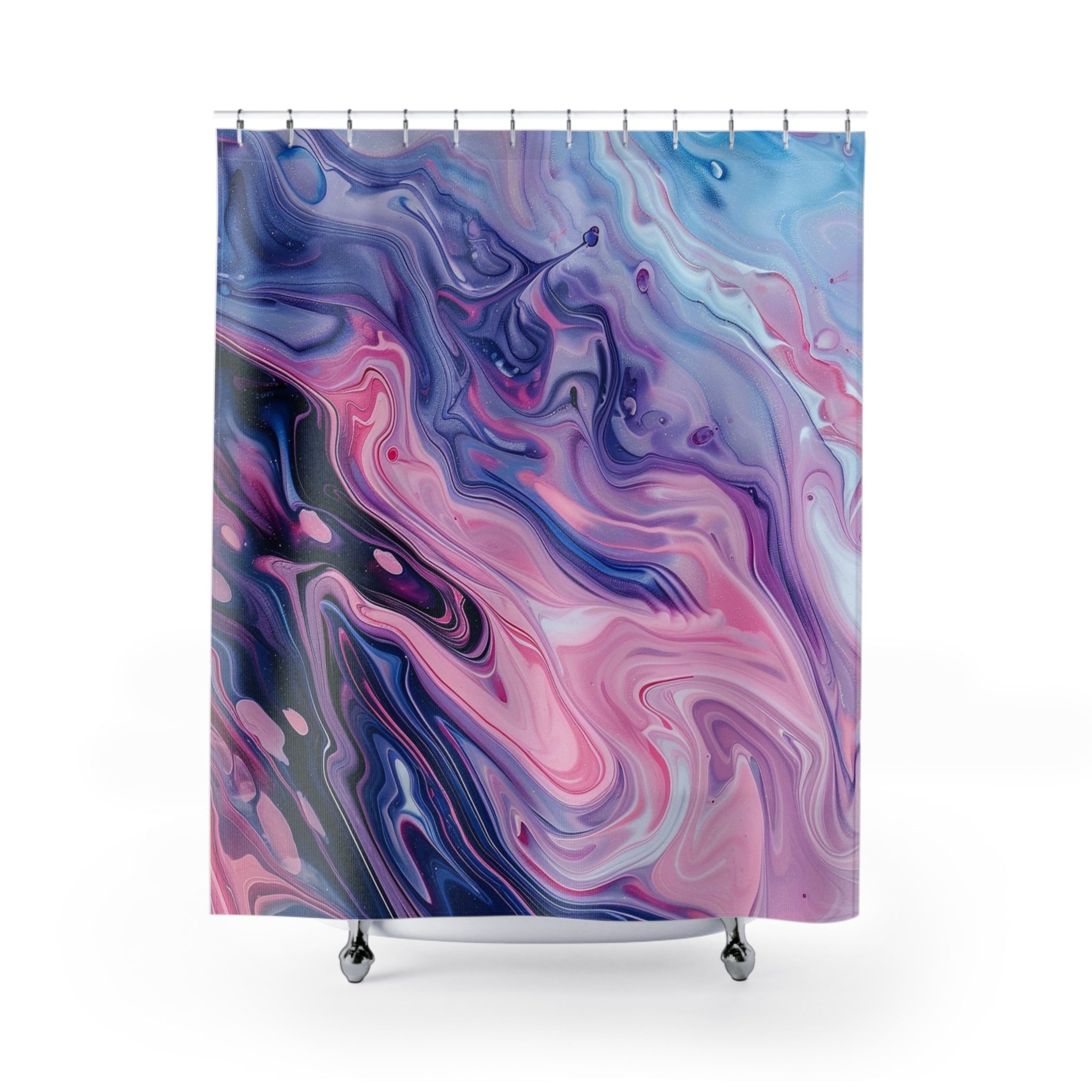 Printify Vibrant Abstract Marble Shower Curtain 2025