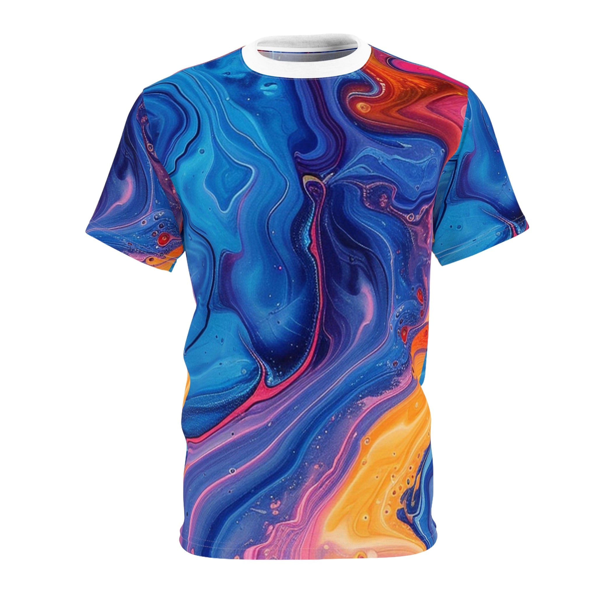 Printify Vibrant Abstract Marble T-Shirt 2025