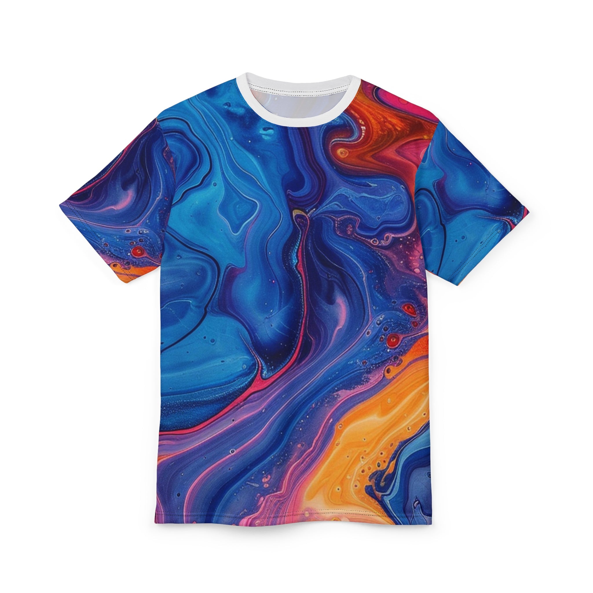 Vibrant Abstract Marble T-Shirt, Artsulli - Art is Long, Life is Short, All Over Prints, , , , , , , 