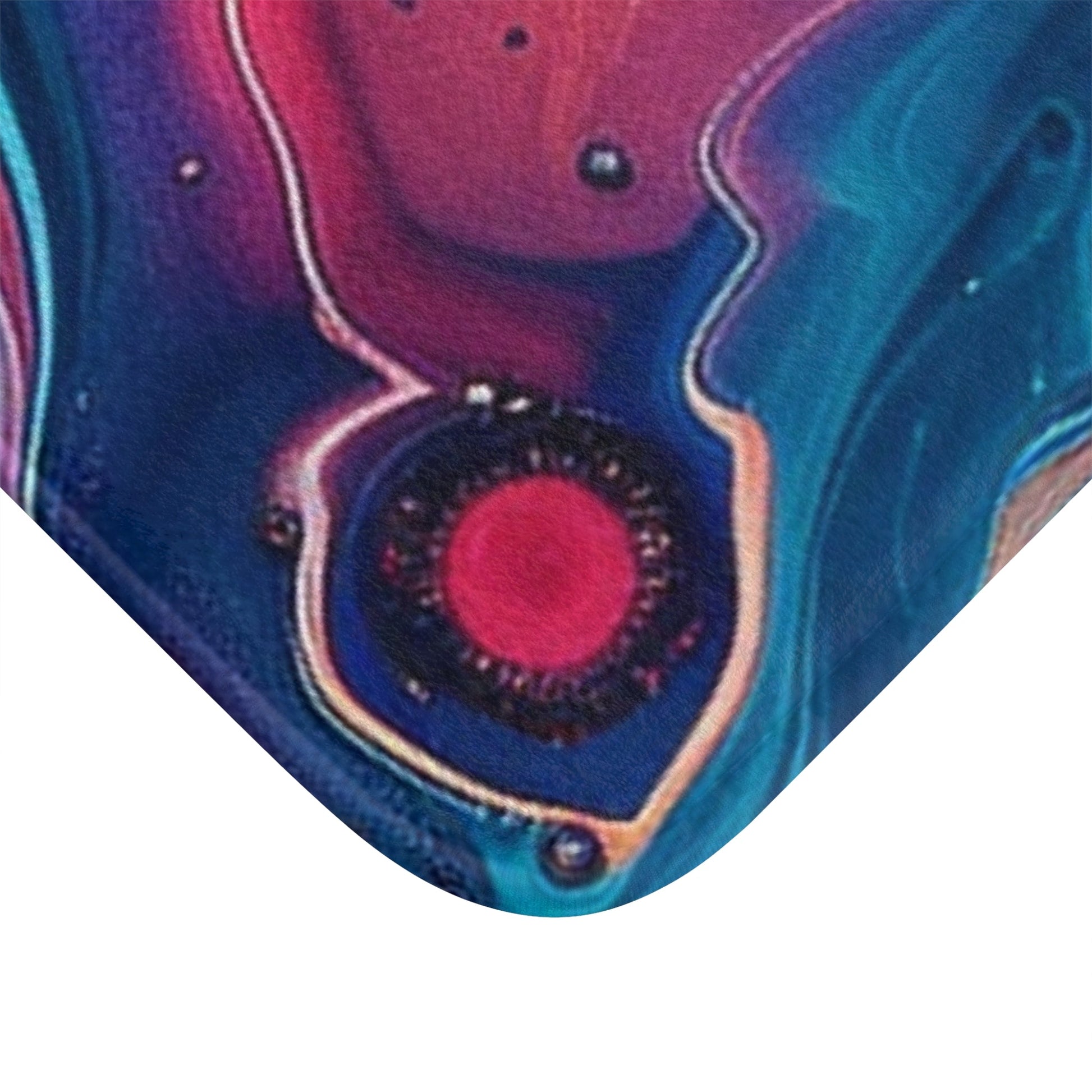 Printify Vibrant Abstract Marbled Bath Mat 2025