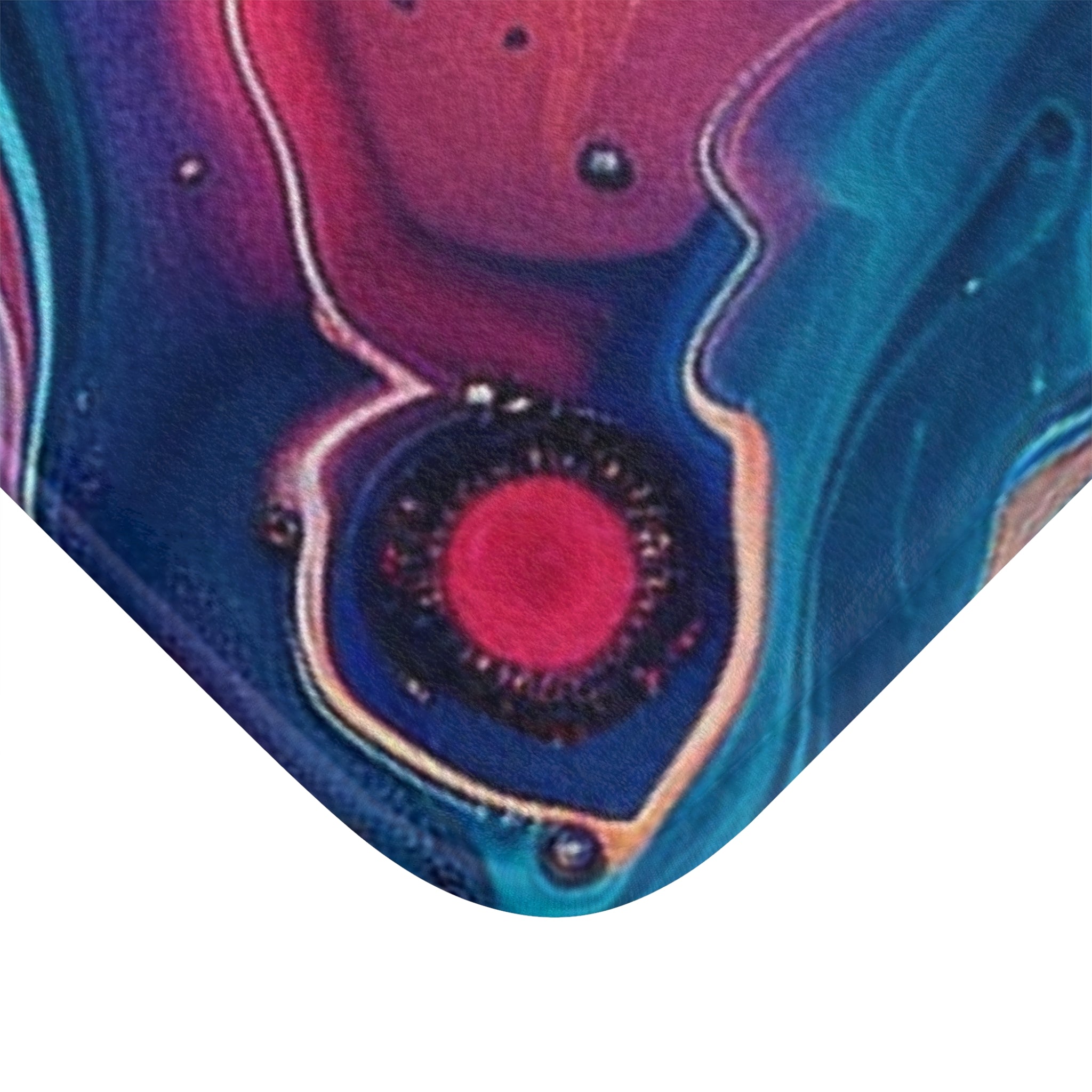 Printify Vibrant Abstract Marbled Bath Mat 2025