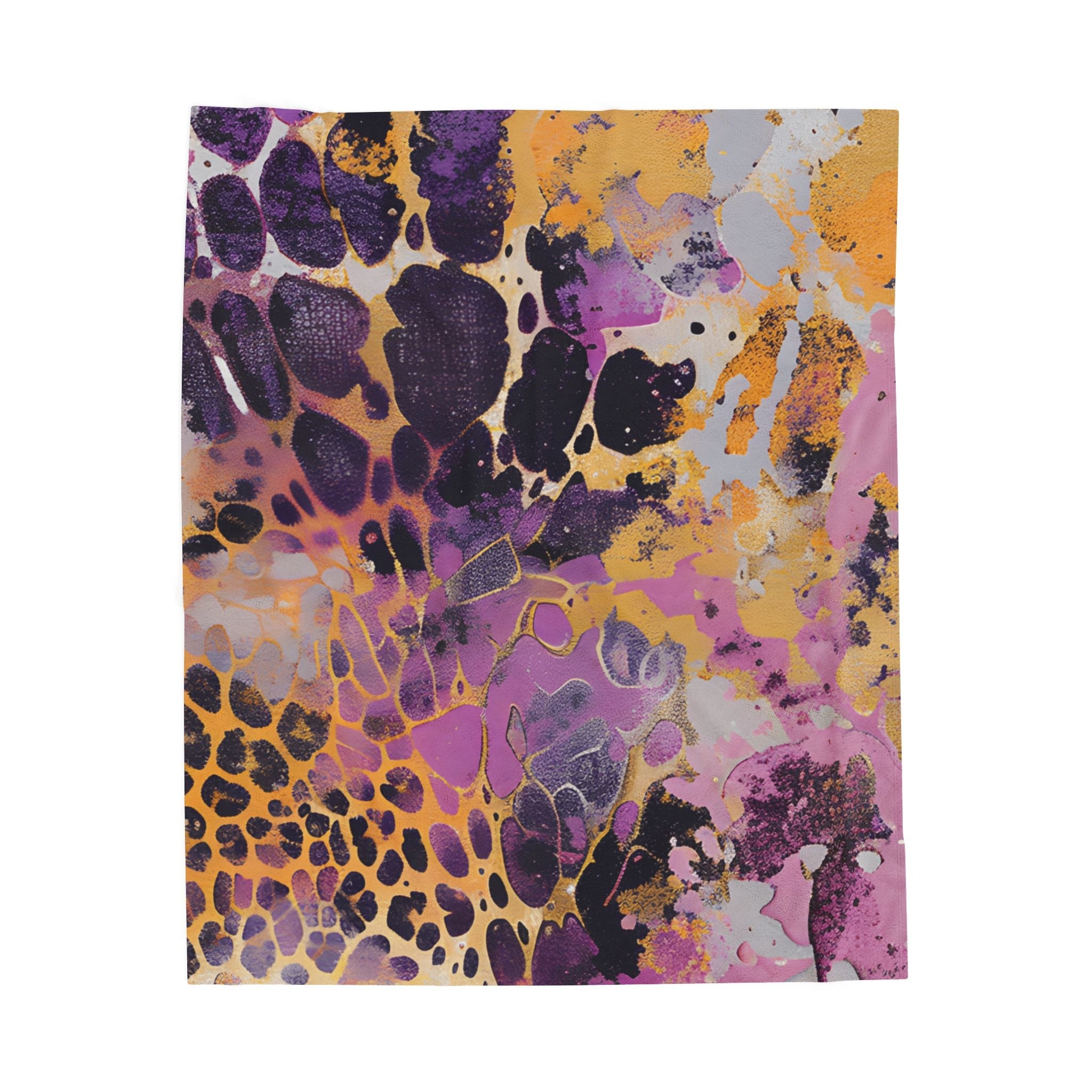Vibrant Abstract Organic Velveteen Blanket, Artsulli - Art is Long, Life is Short, All Over Prints, Size, 50" × 60", , , , , 33253129889136426603