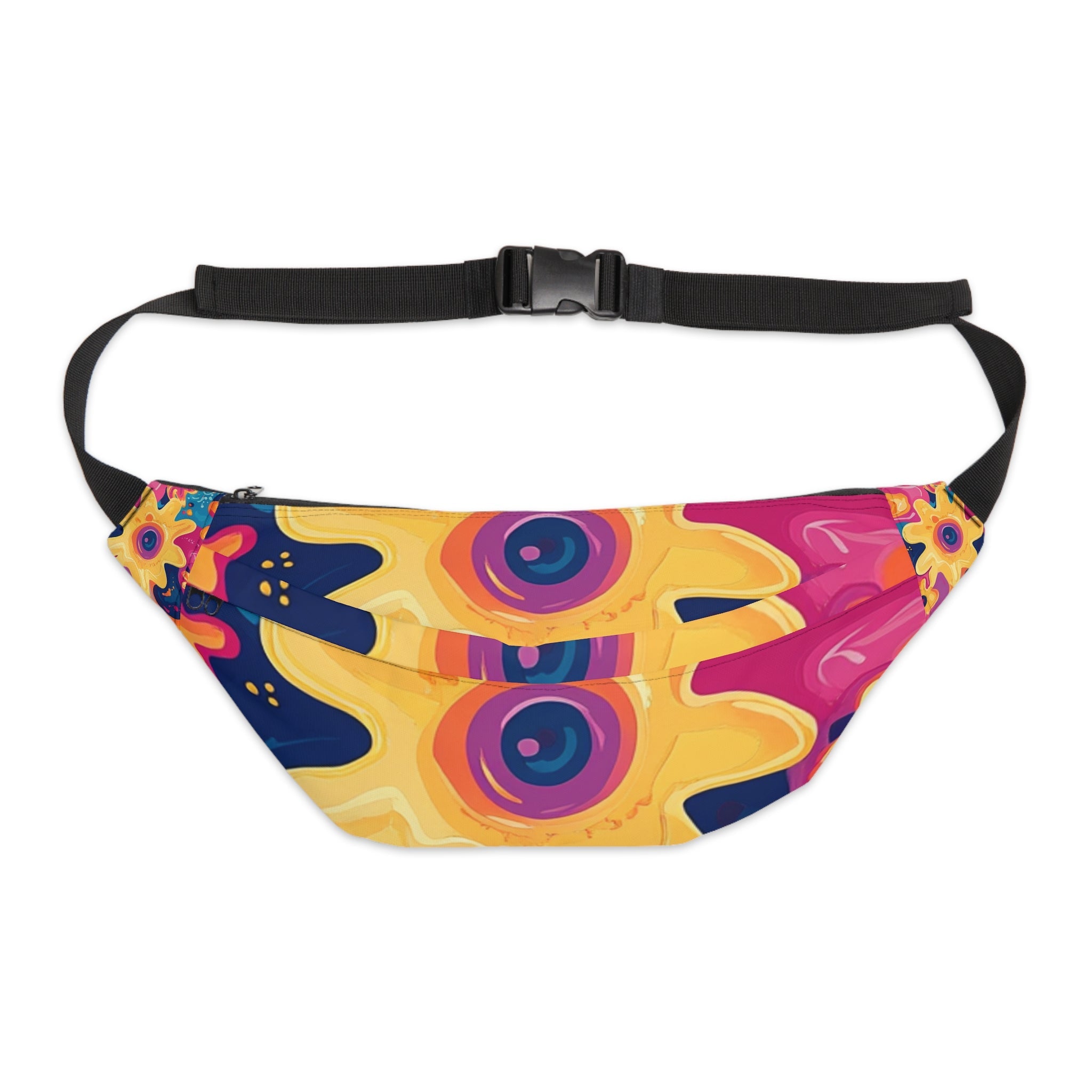 Vibrant Abstract Pattern Fanny Pack, Artsulli - Art is Long, Life is Short, Bags, Size, 8" × 9" × 4'', , , , , 96337254773877777069