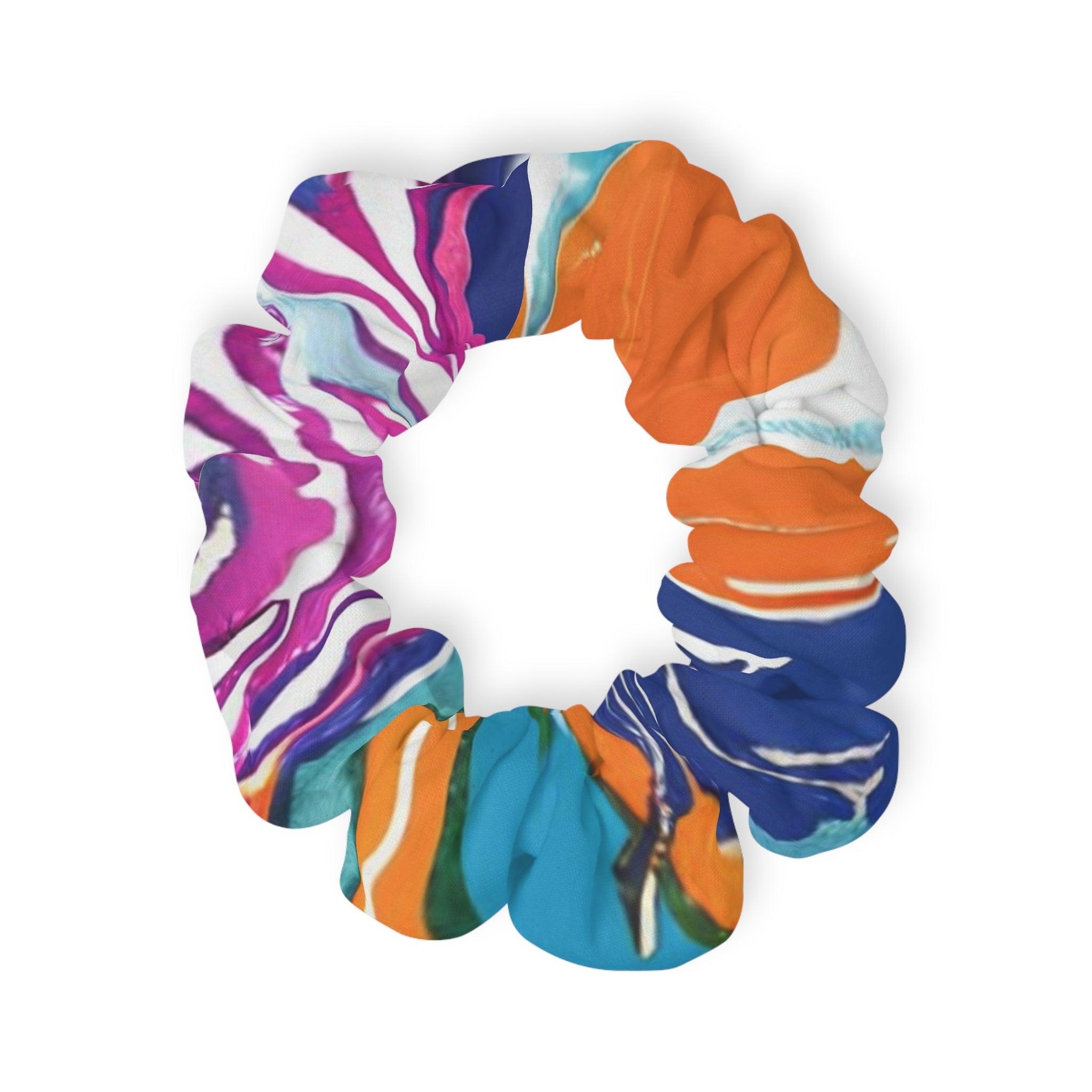 Vibrant Abstract Pattern Scrunchie, Artsulli - Art is Long, Life is Short, Accessories, Size, 4'' × 4'', , , , , 55841462364785689243