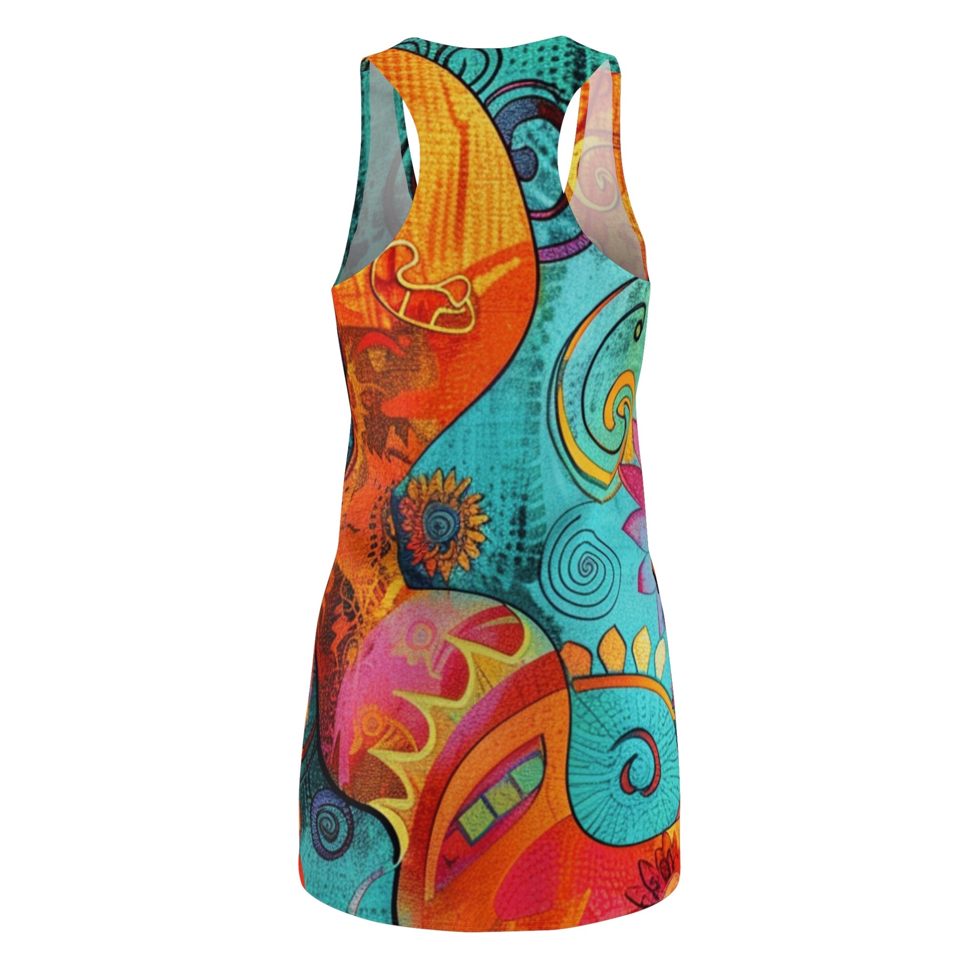 Printify Vibrant Abstract Racerback Dress 2025