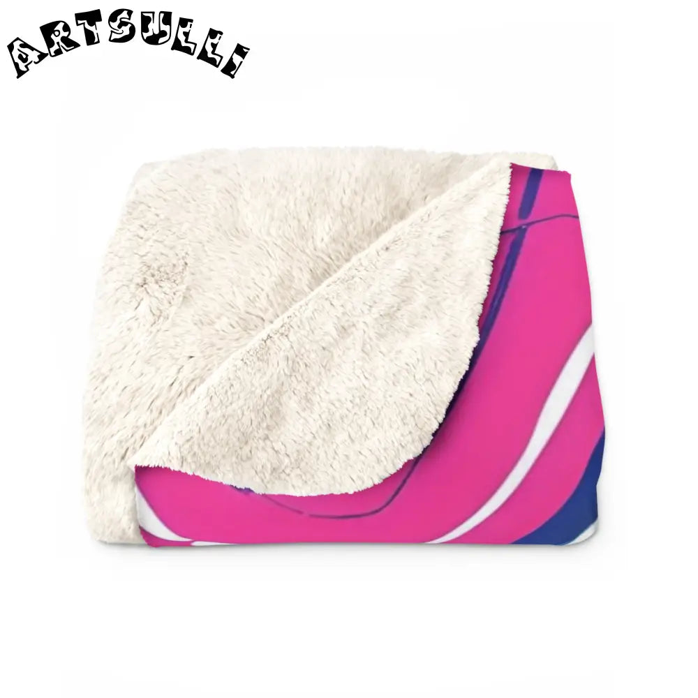 Vibrant Abstract Sherpa Fleece Blanket, Artsulli - Art is Long, Life is Short, Home Decor, , , , , , , 