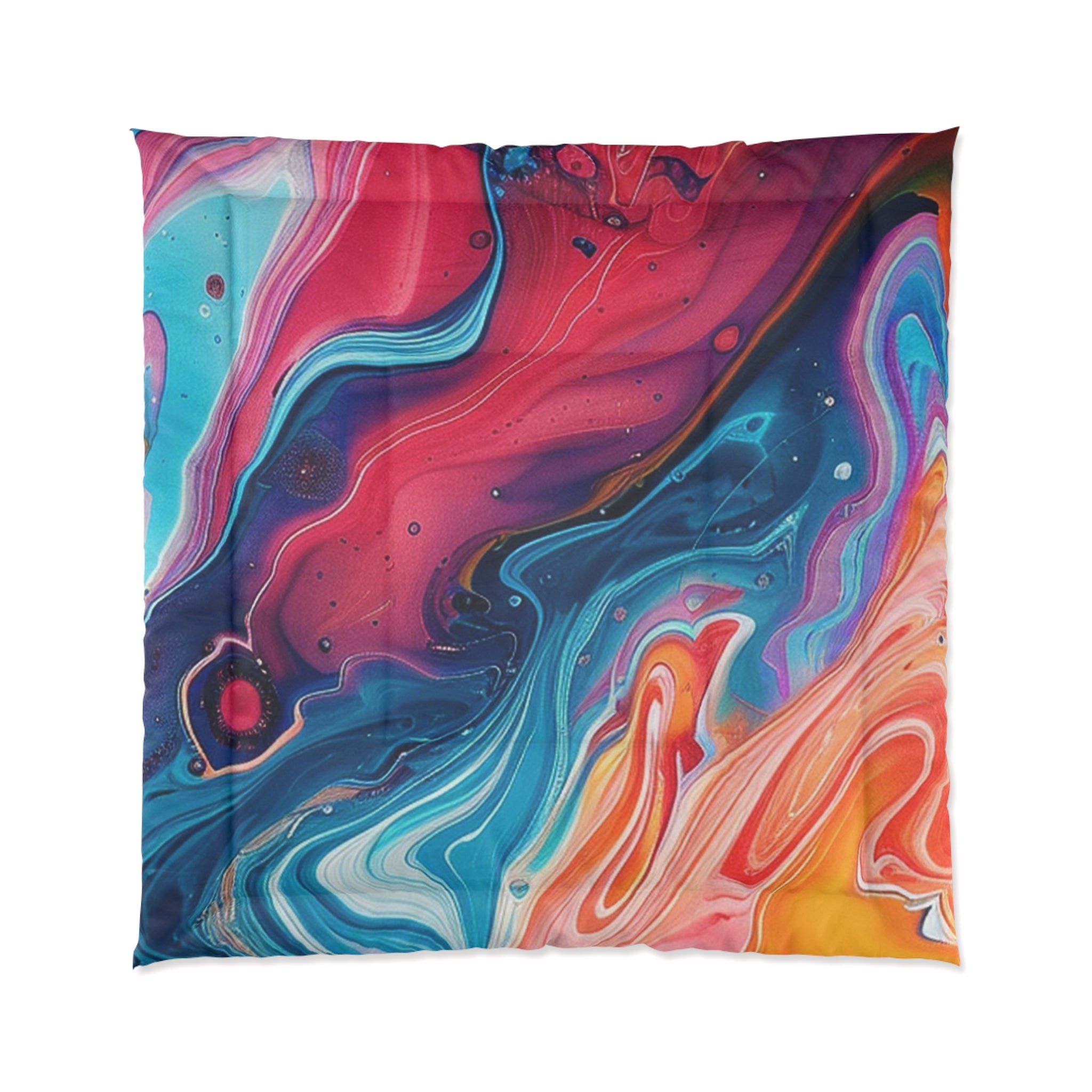 Printify Vibrant Abstract Swirl Comforter 2025