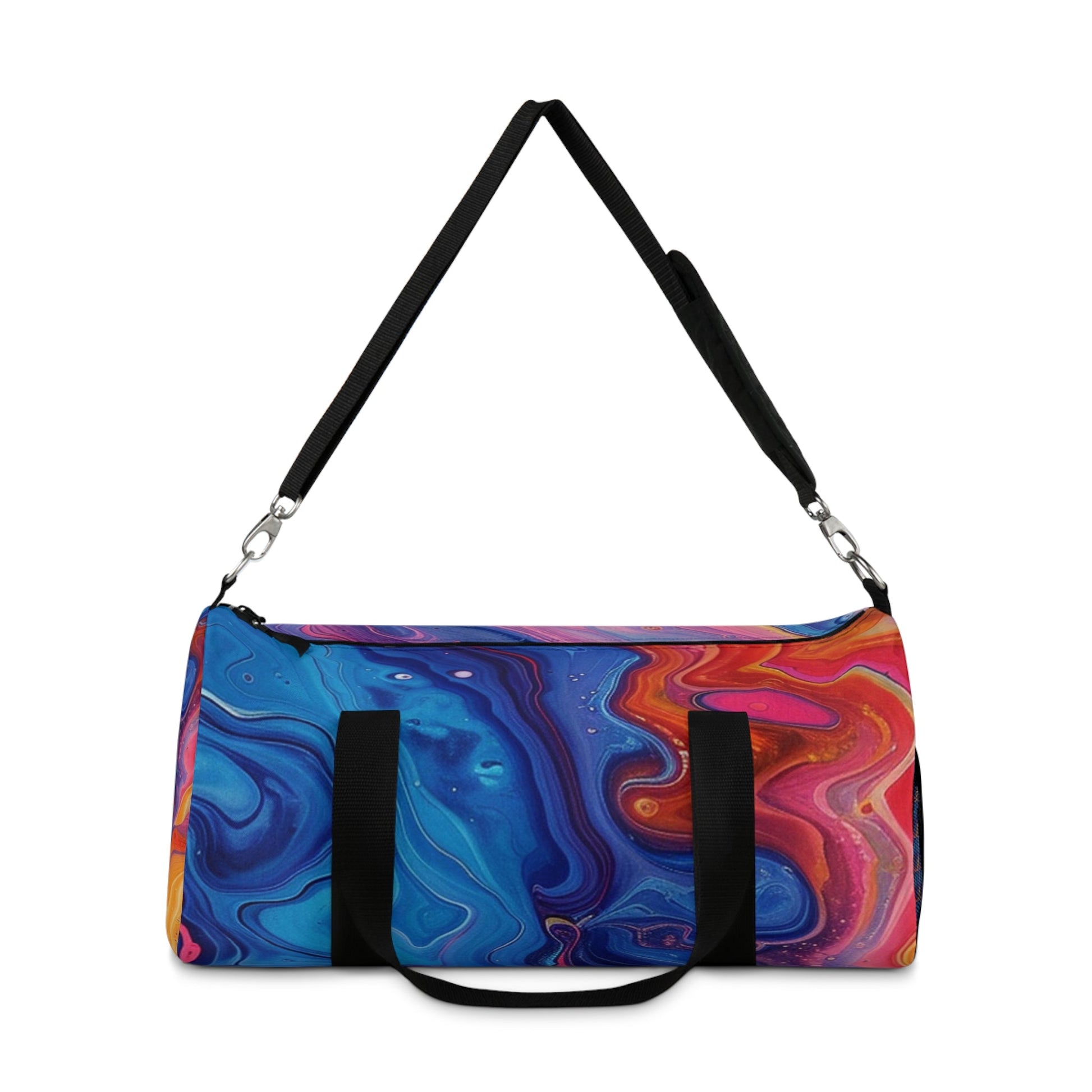Printify Vibrant Abstract Swirl Duffel Bags 2025