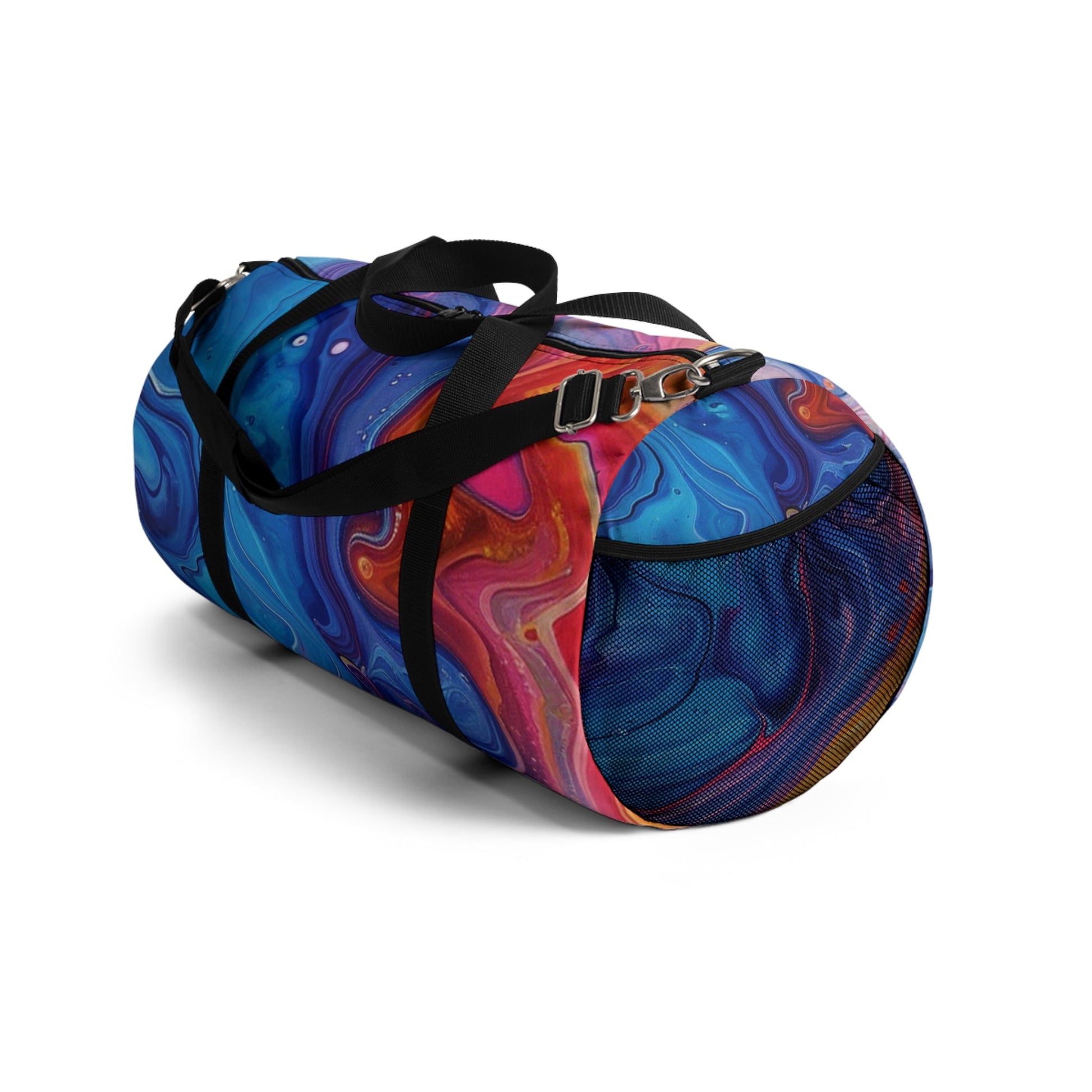 Printify Vibrant Abstract Swirl Duffel Bags 2025