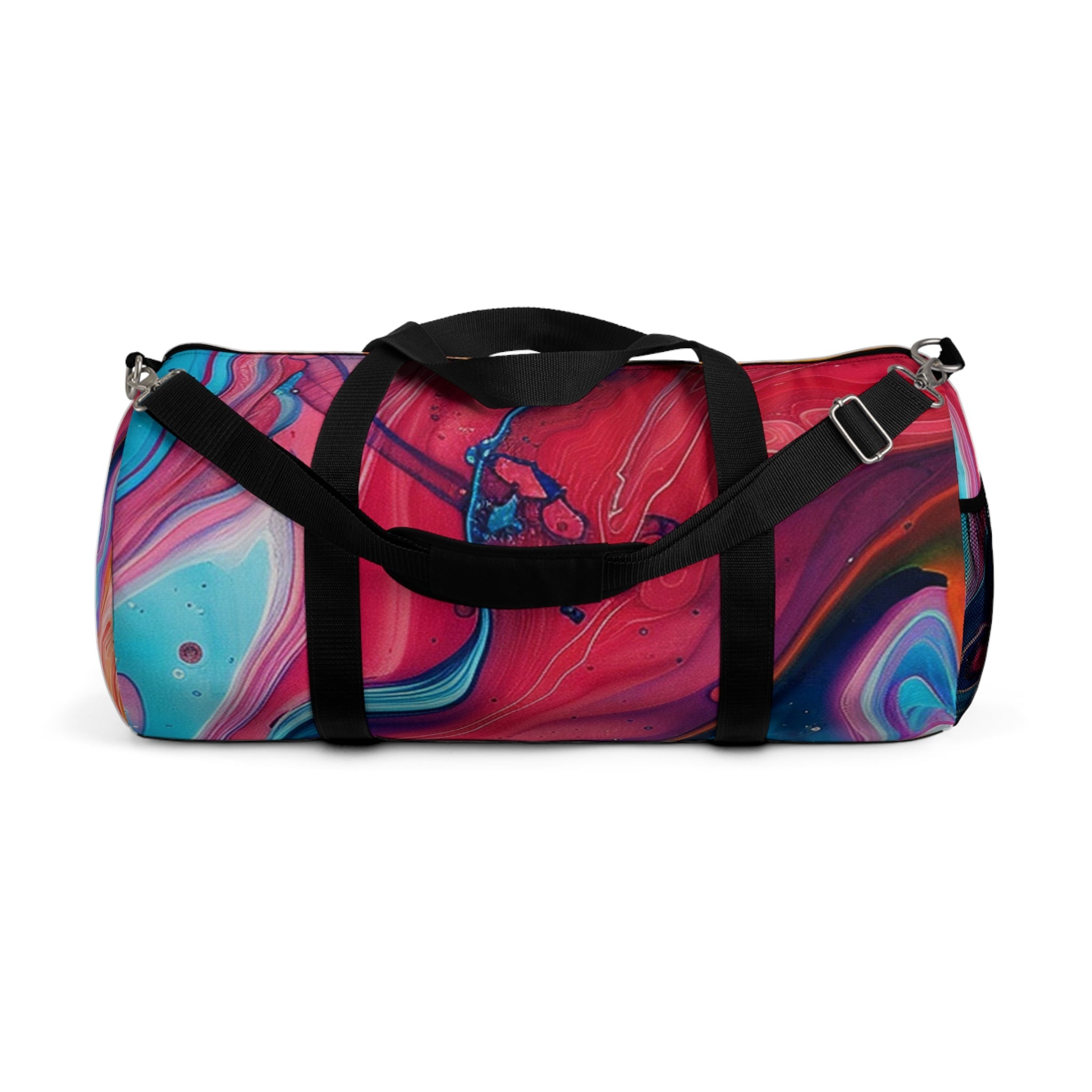 Printify Vibrant Abstract Swirl Duffel Bags 2025