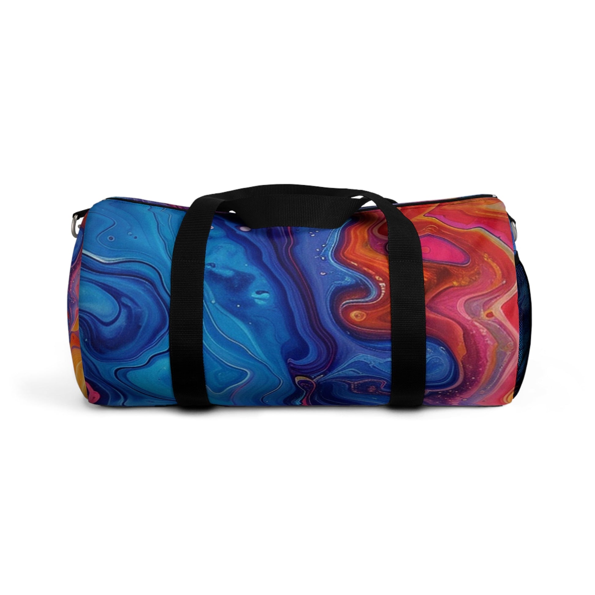 Printify Vibrant Abstract Swirl Duffel Bags 2025