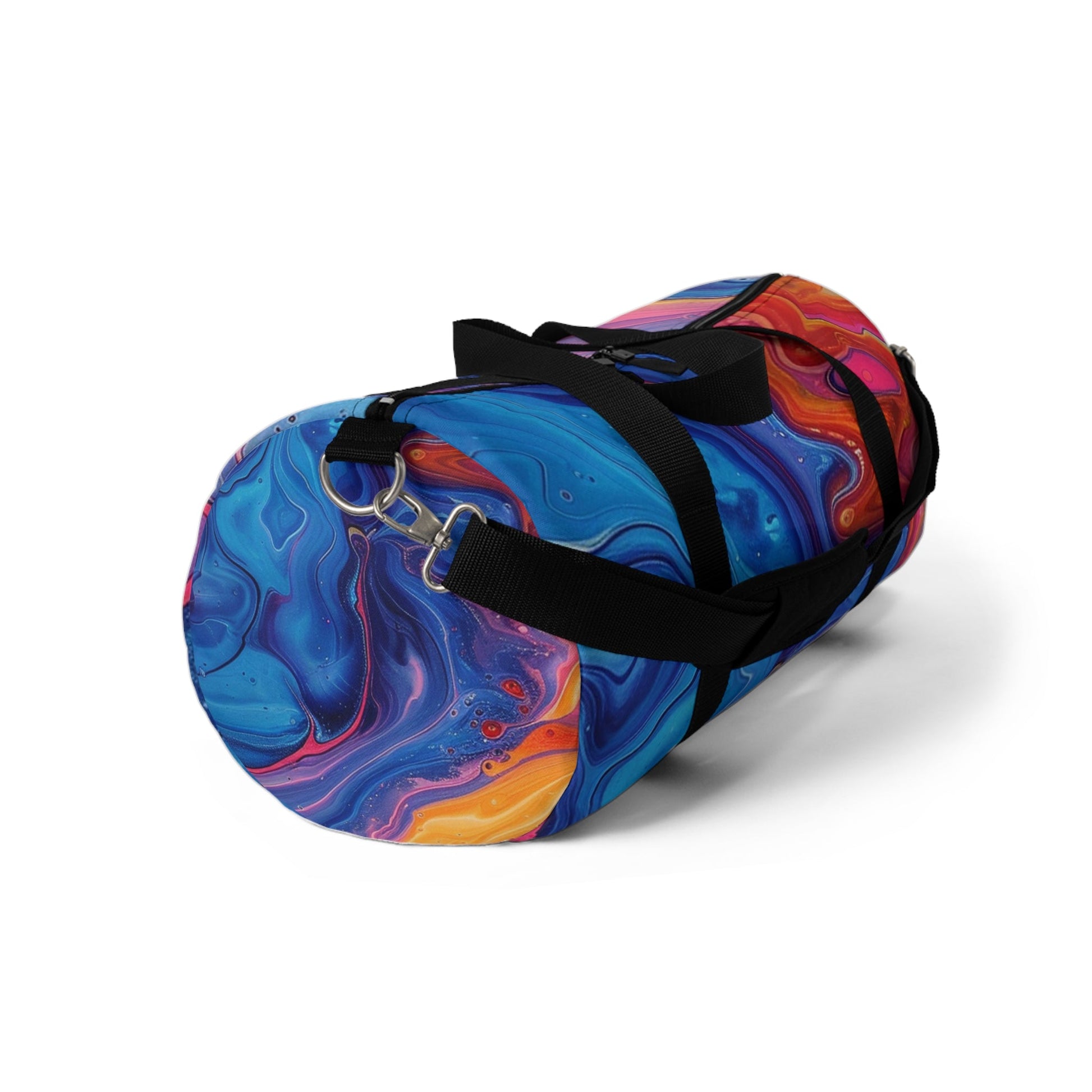 Printify Vibrant Abstract Swirl Duffel Bags 2025
