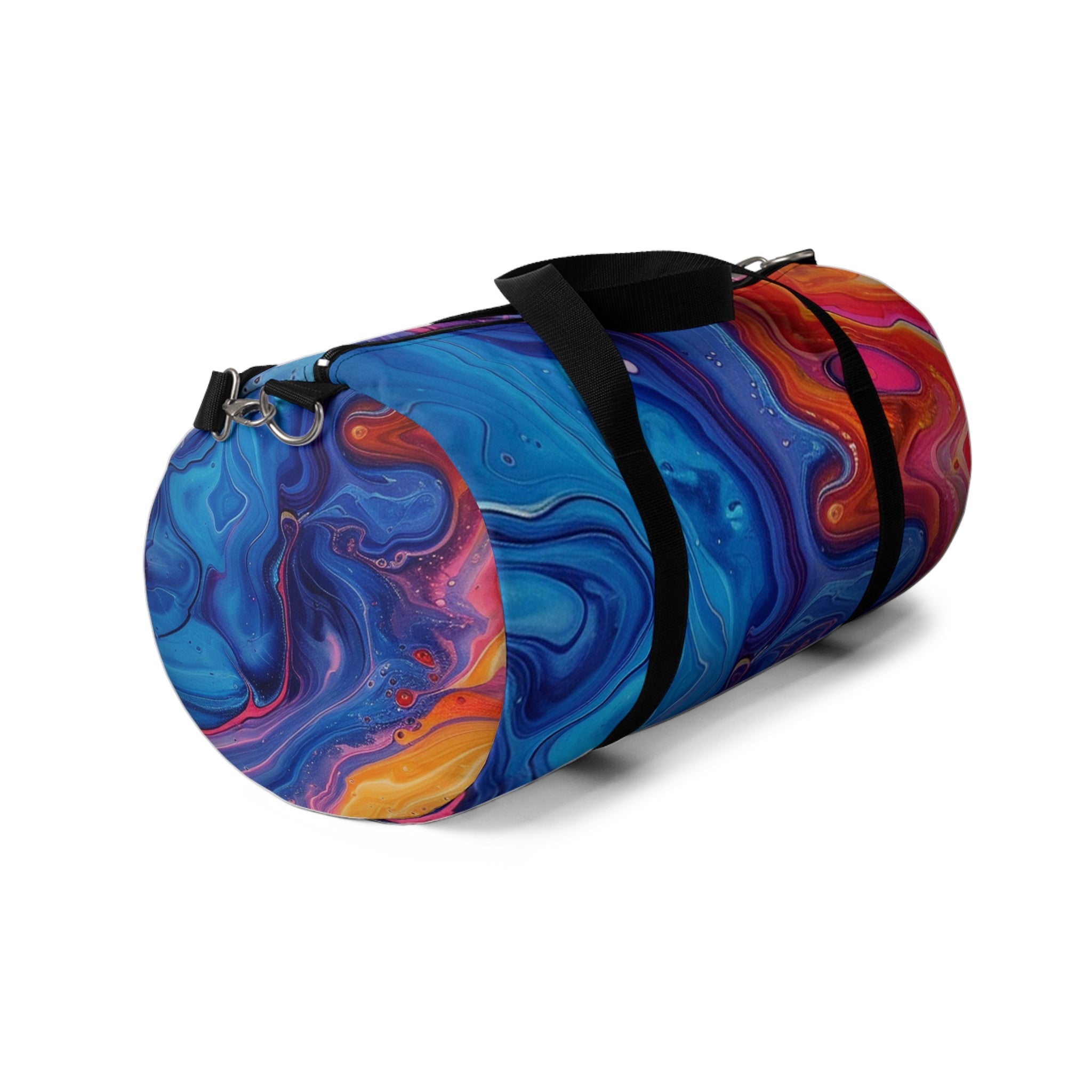 Printify Vibrant Abstract Swirl Duffel Bags 2025