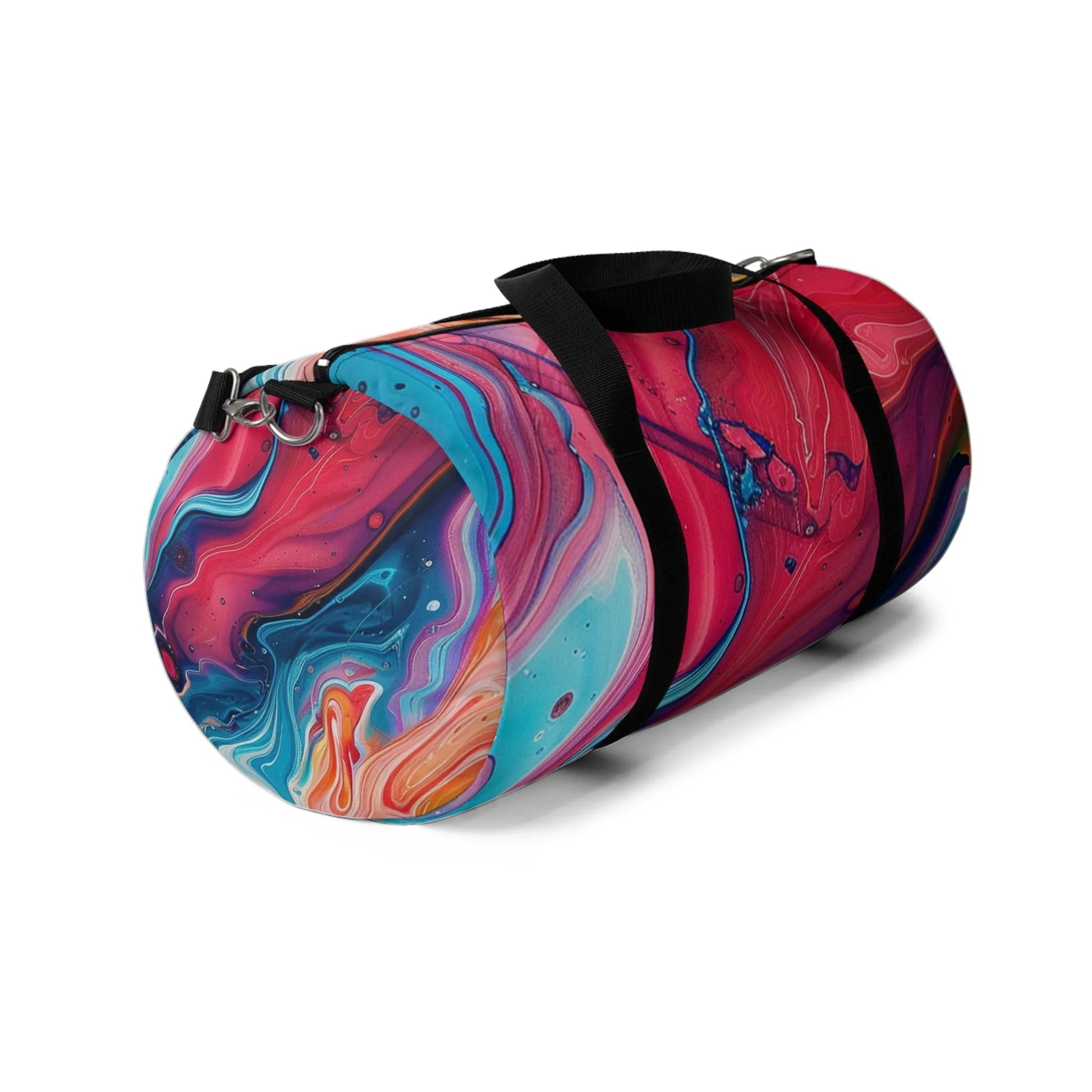Printify Vibrant Abstract Swirl Duffel Bags 2025