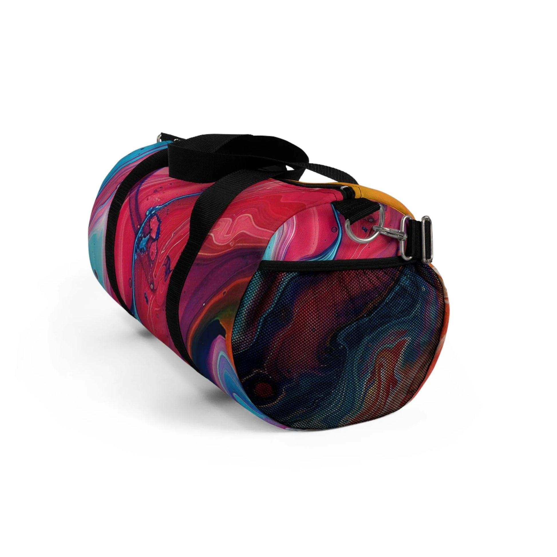 Printify Vibrant Abstract Swirl Duffel Bags 2025