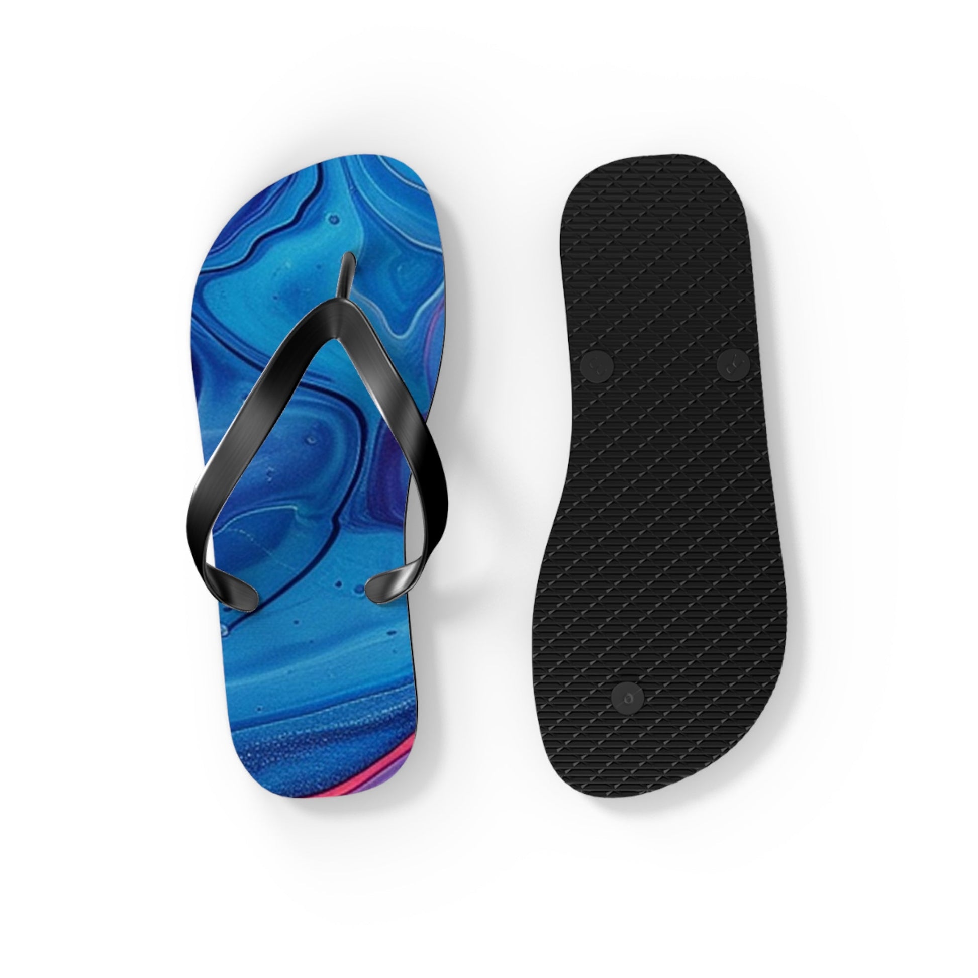 Vibrant Abstract Swirl Flip Flops, Artsulli - Art is Long, Life is Short, Shoes, , , , , , , 