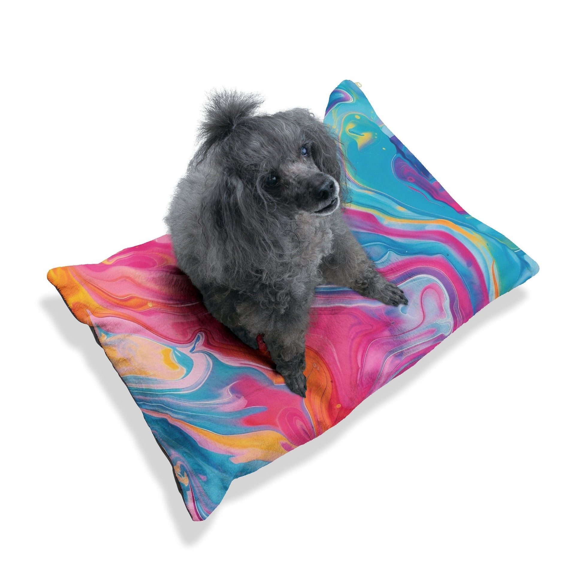 Printify Vibrant Abstract Swirl Pet Bed 2025