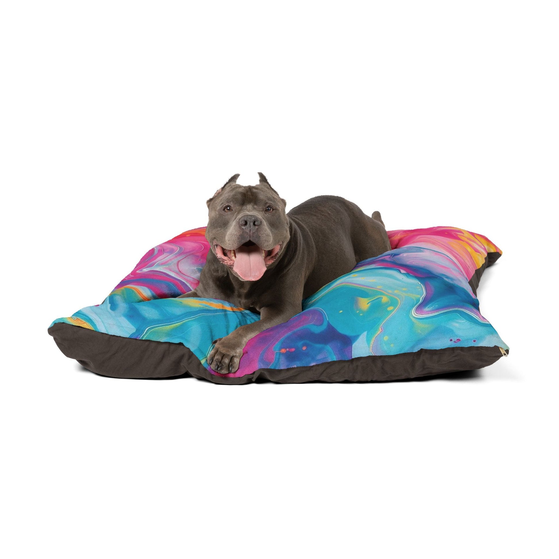 Printify Vibrant Abstract Swirl Pet Bed 2025