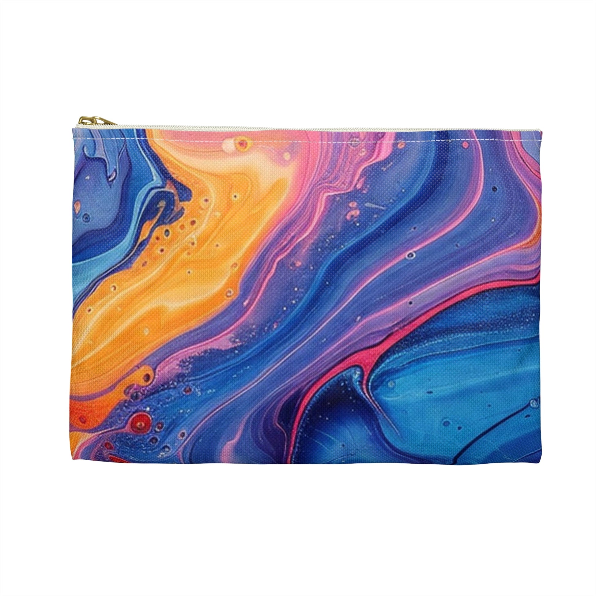 Vibrant Abstract Swirl Pouch, Artsulli - Art is Long, Life is Short, Bags, , , , , , , 