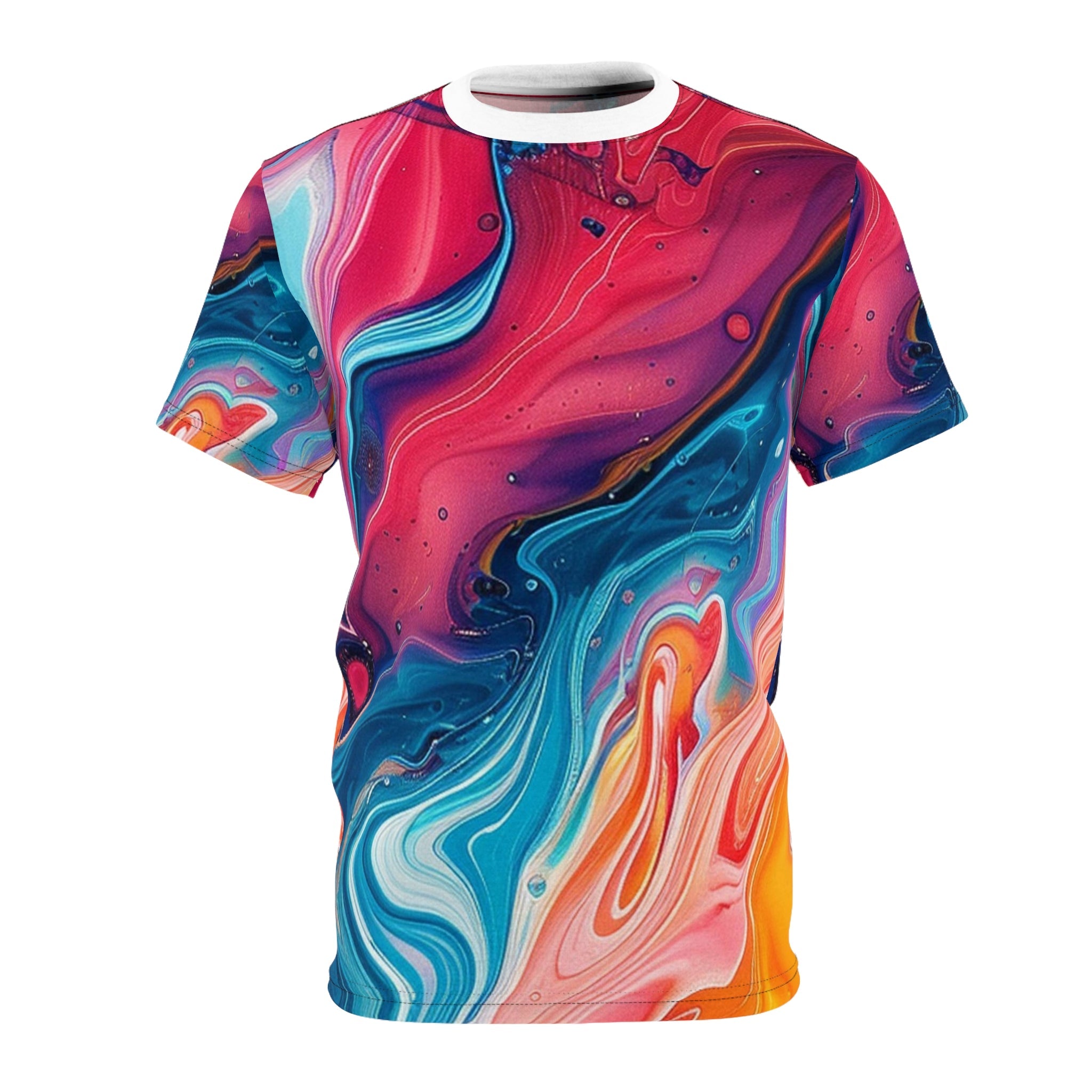 Printify Vibrant Abstract Swirl T-Shirt 2025