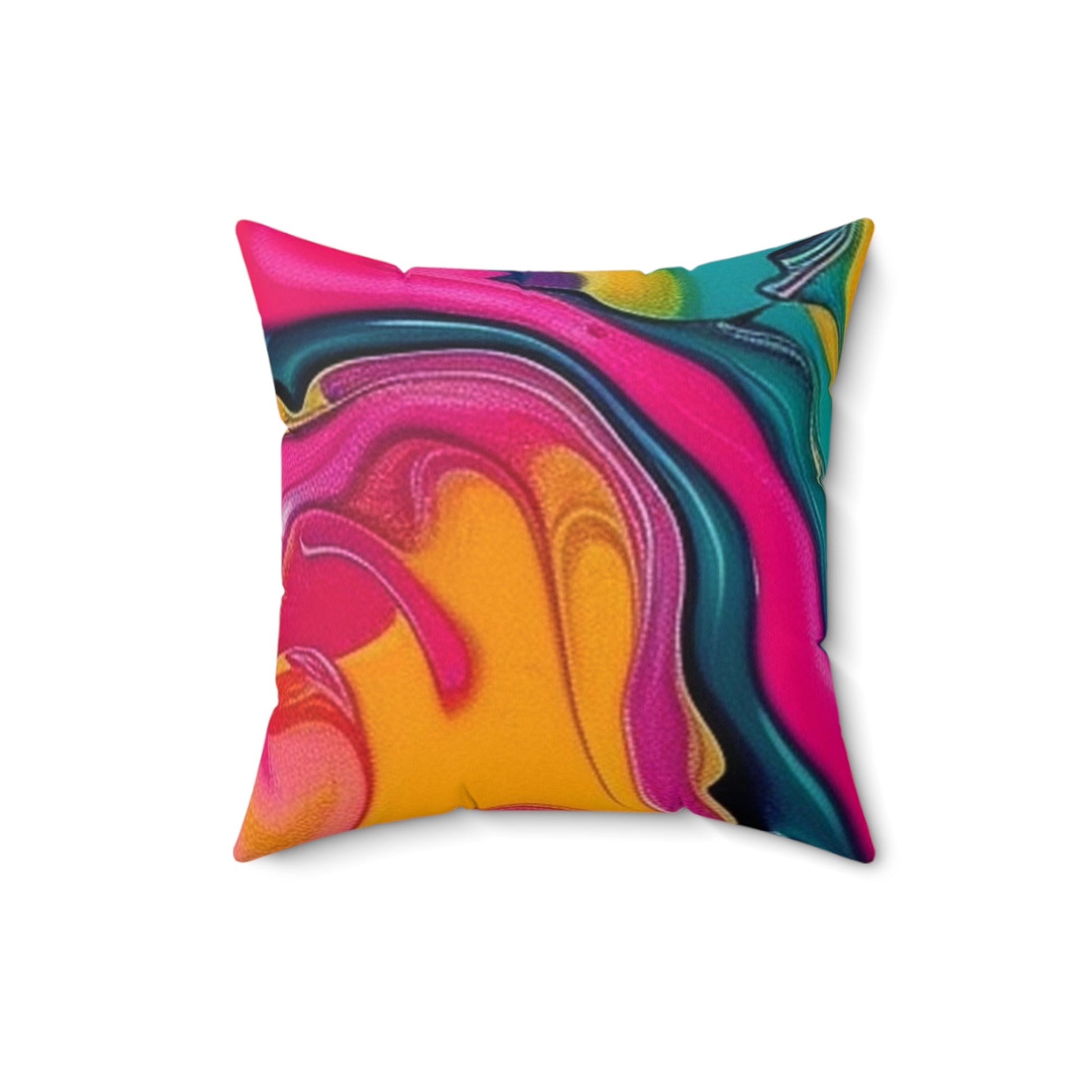 Vibrant Abstract Swirl Throw Pillow, Artsulli - Art is Long, Life is Short, Home Decor, , , , , , , 
