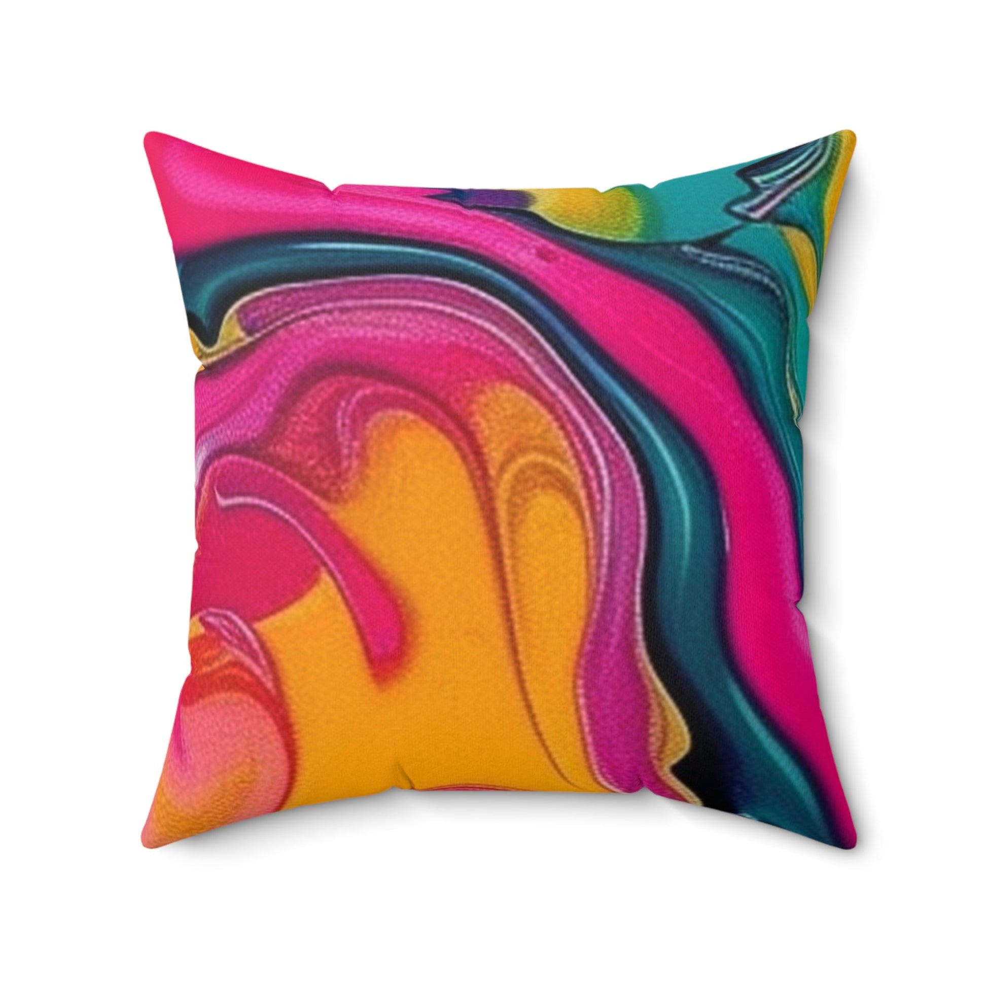 Vibrant Abstract Swirl Throw Pillow, Artsulli - Art is Long, Life is Short, Home Decor, , , , , , , 