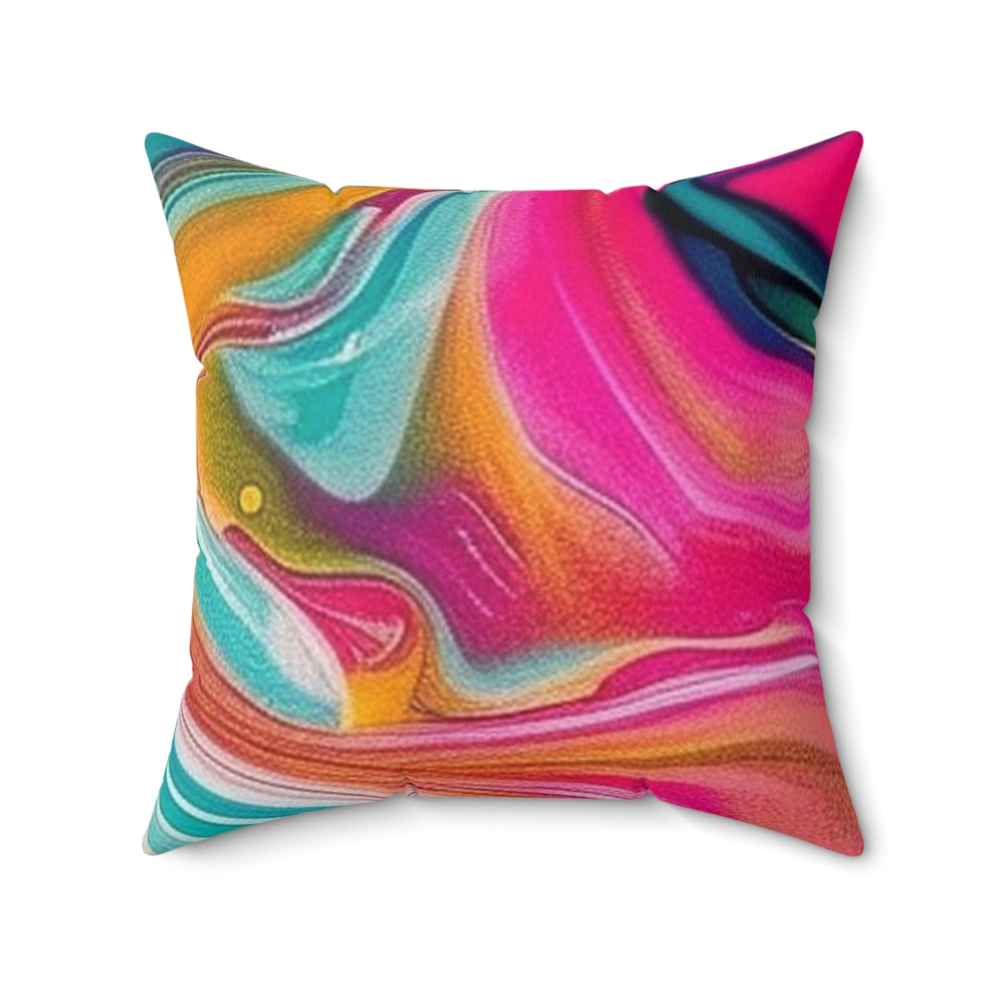 Vibrant Abstract Swirl Throw Pillow, Artsulli - Art is Long, Life is Short, Home Decor, Size, 20" × 20", , , , , 28865573818678264577