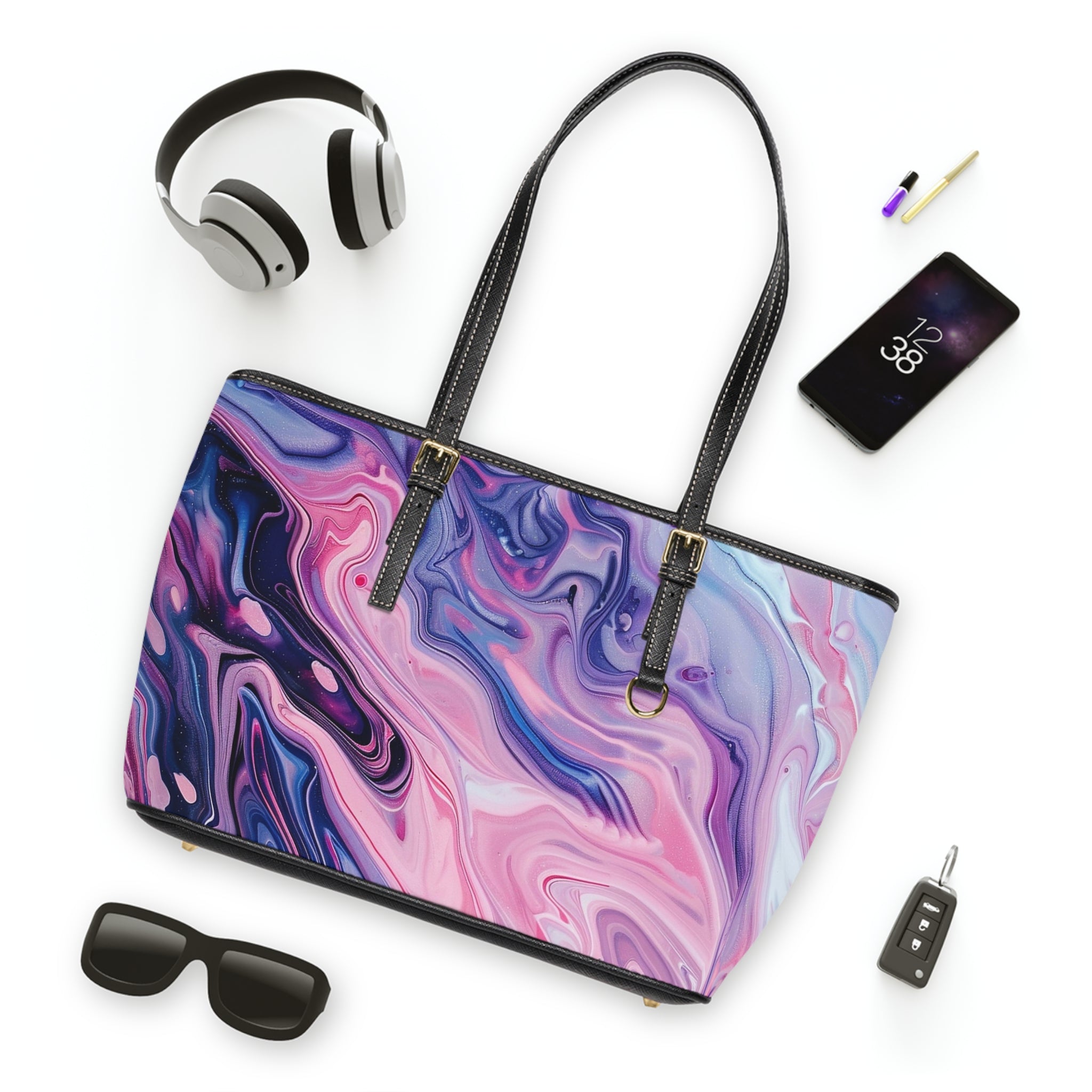 Printify Vibrant Abstract Swirl Tote Bag 2025
