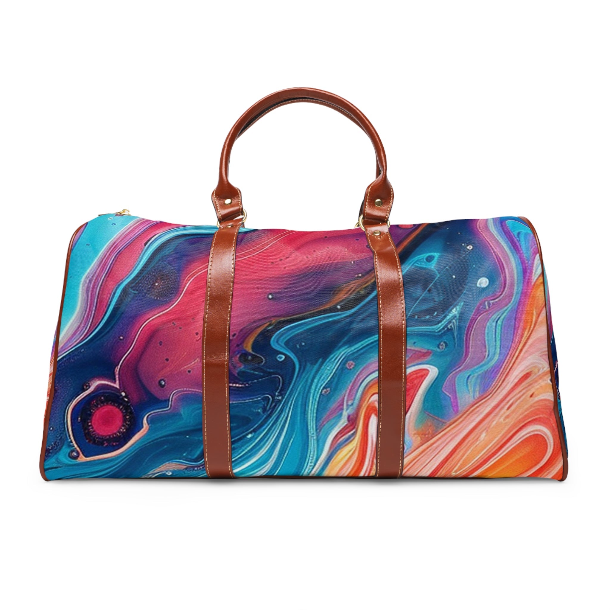 Vibrant Abstract Swirl Travel Bag, Artsulli - Art is Long, Life is Short, Bags, , , , , , , 