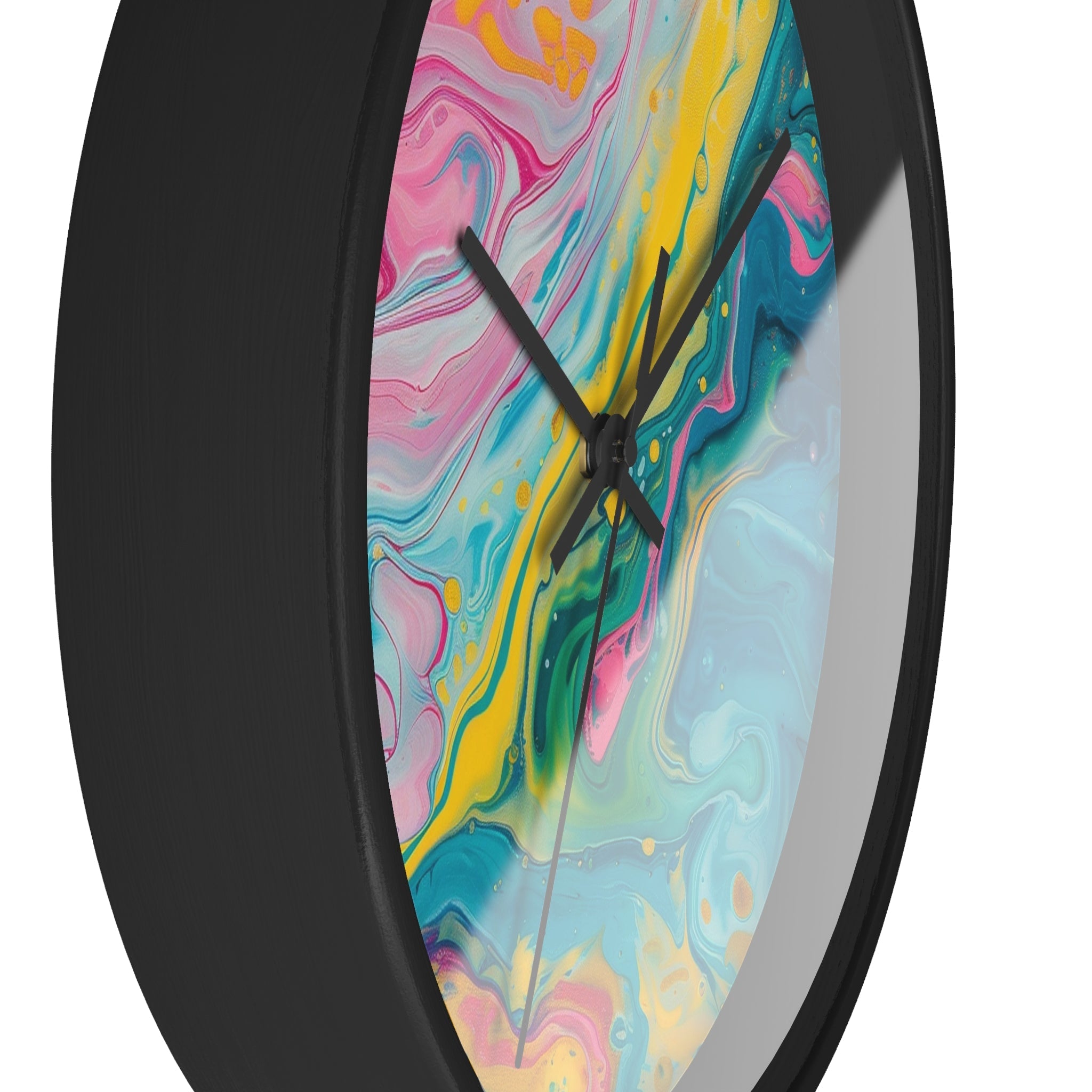 Vibrant Abstract Swirl Wall Clock, Artsulli - Art is Long, Life is Short, Home Decor, , , , , , , 