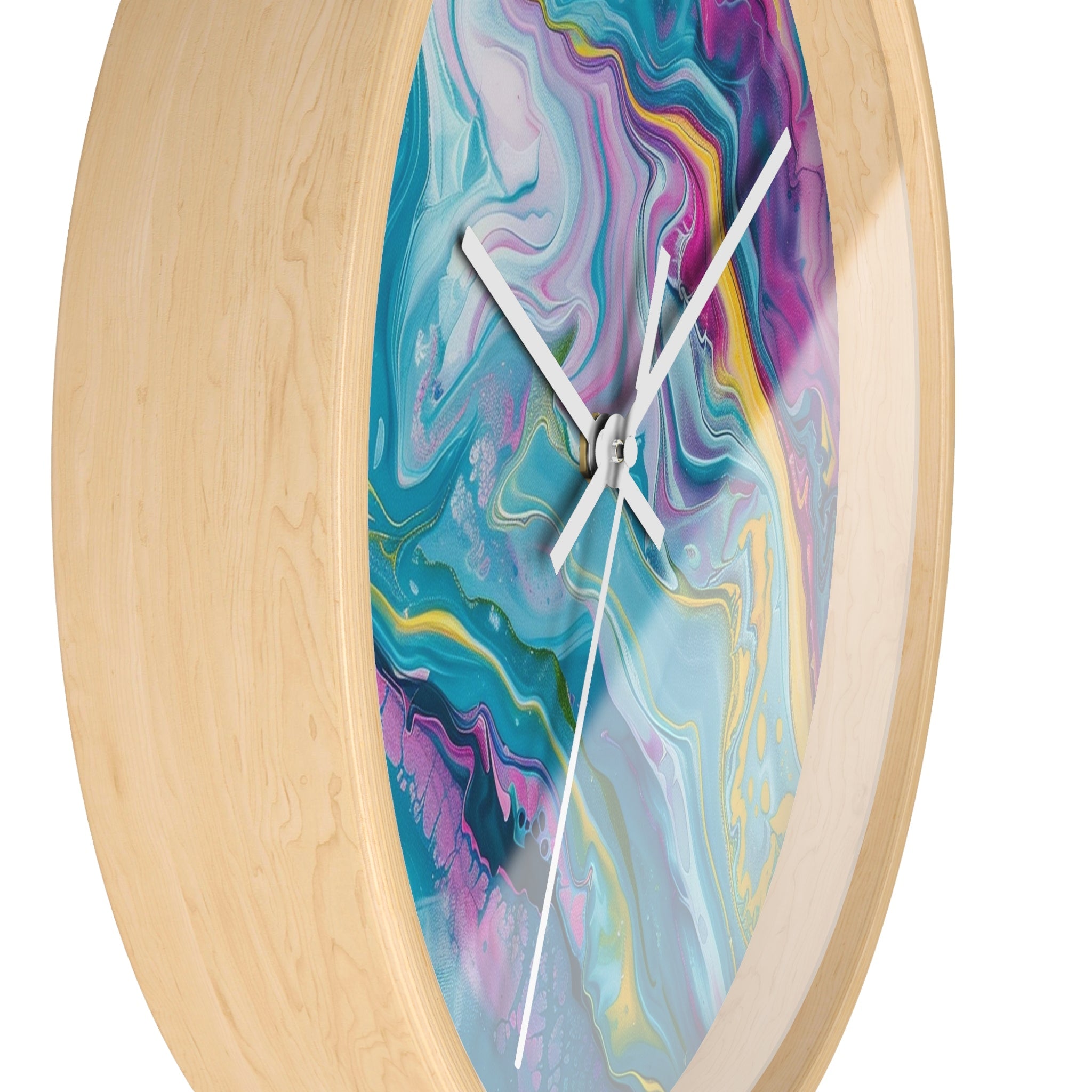 Vibrant Abstract Swirl Wall Clock, Artsulli - Art is Long, Life is Short, Home Decor, , , , , , , 