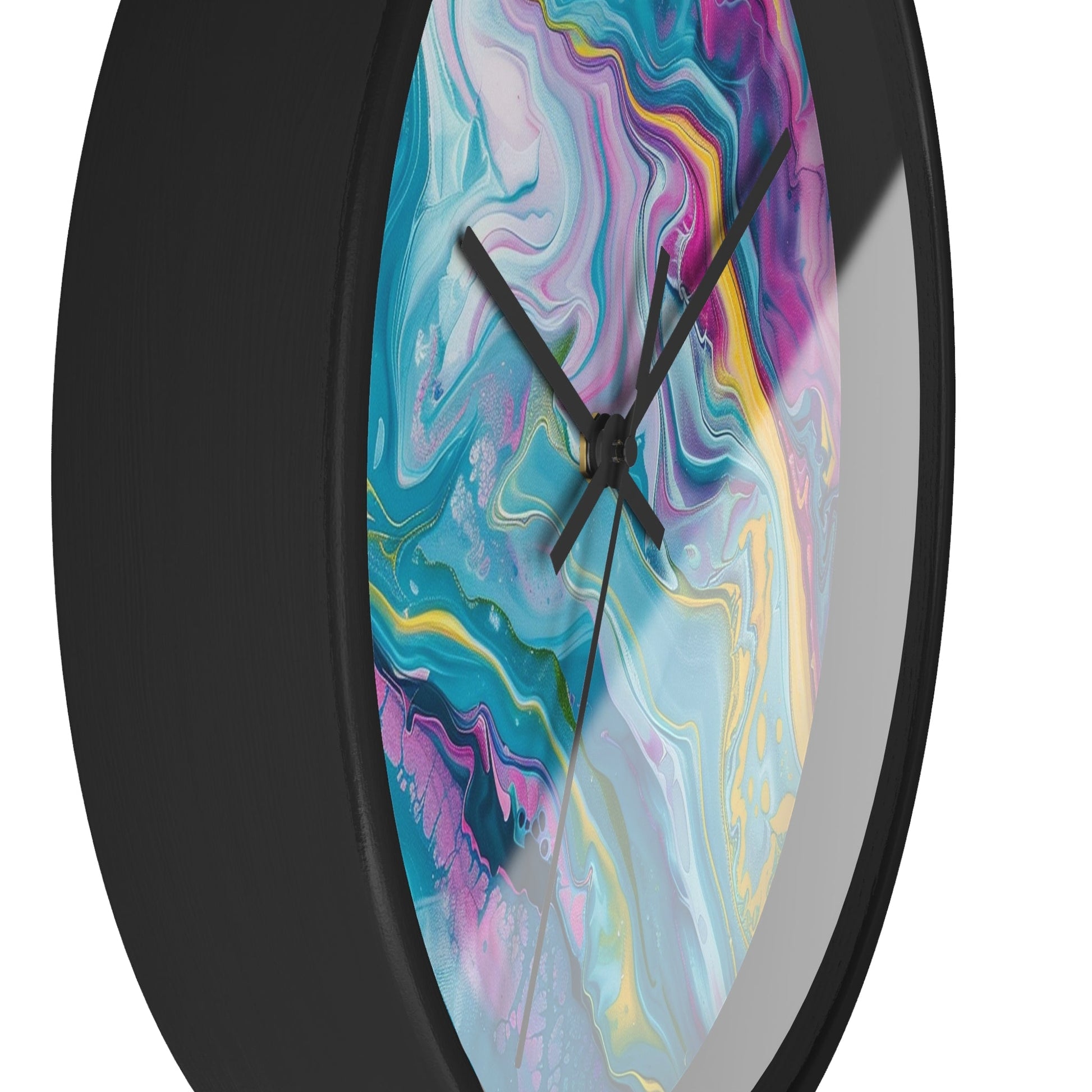 Vibrant Abstract Swirl Wall Clock, Artsulli - Art is Long, Life is Short, Home Decor, , , , , , , 