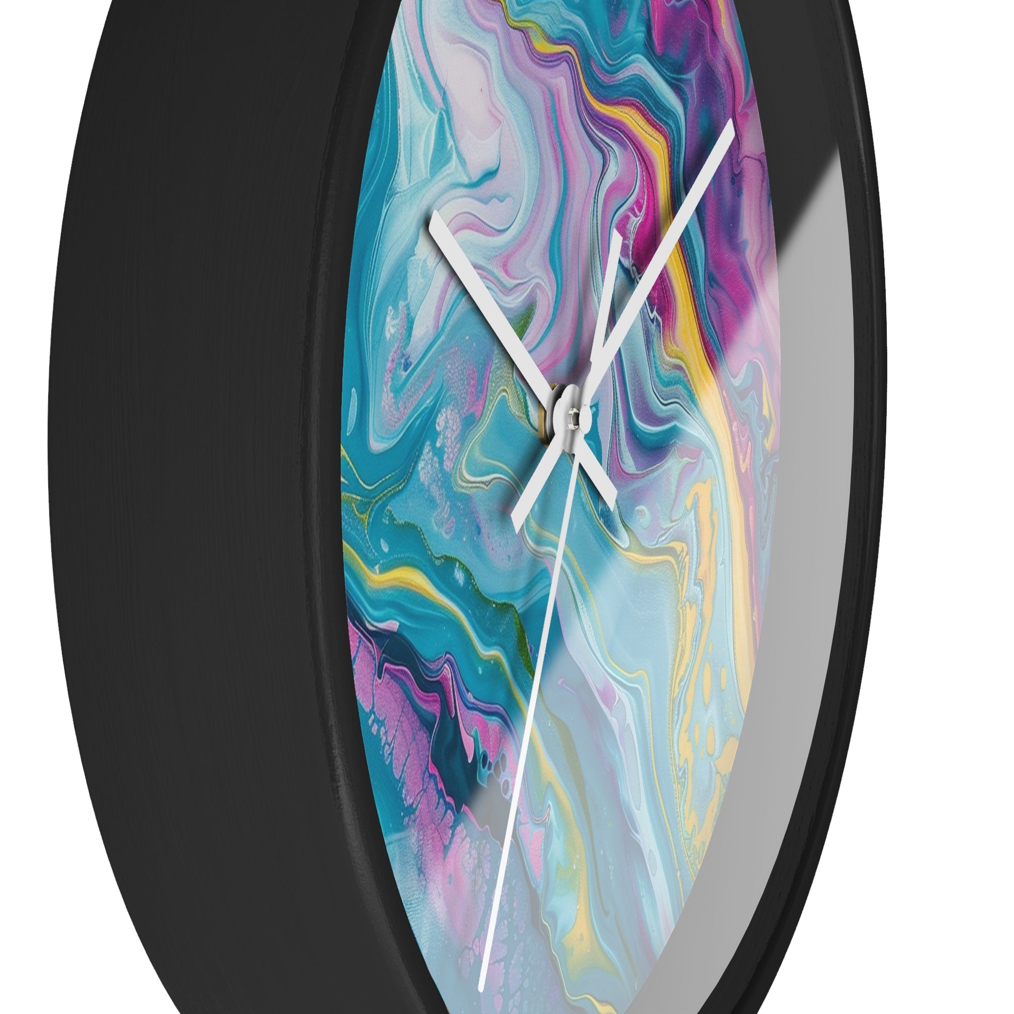Vibrant Abstract Swirl Wall Clock, Artsulli - Art is Long, Life is Short, Home Decor, , , , , , , 