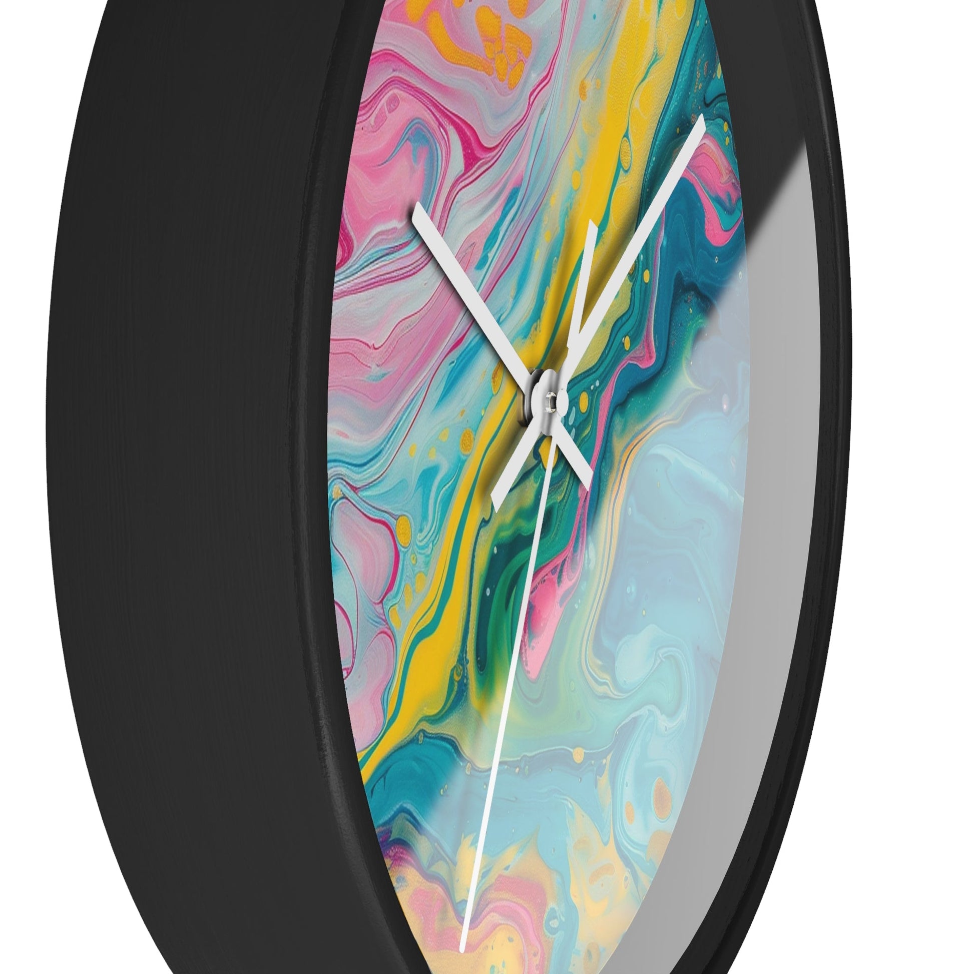 Vibrant Abstract Swirl Wall Clock, Artsulli - Art is Long, Life is Short, Home Decor, , , , , , , 