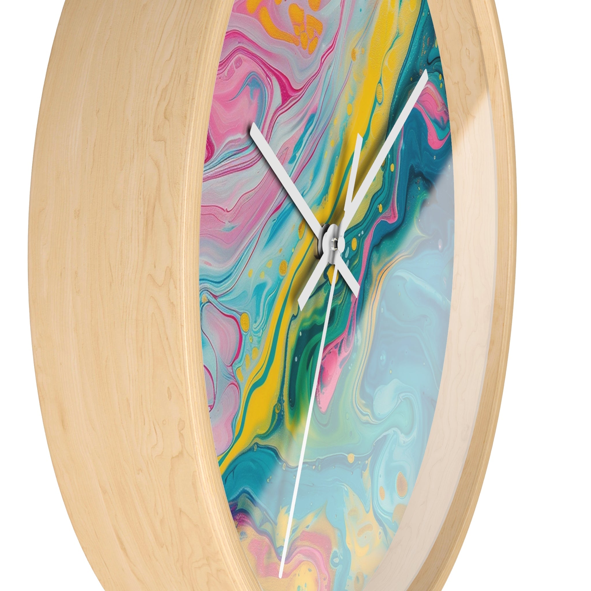 Vibrant Abstract Swirl Wall Clock, Artsulli - Art is Long, Life is Short, Home Decor, , , , , , , 