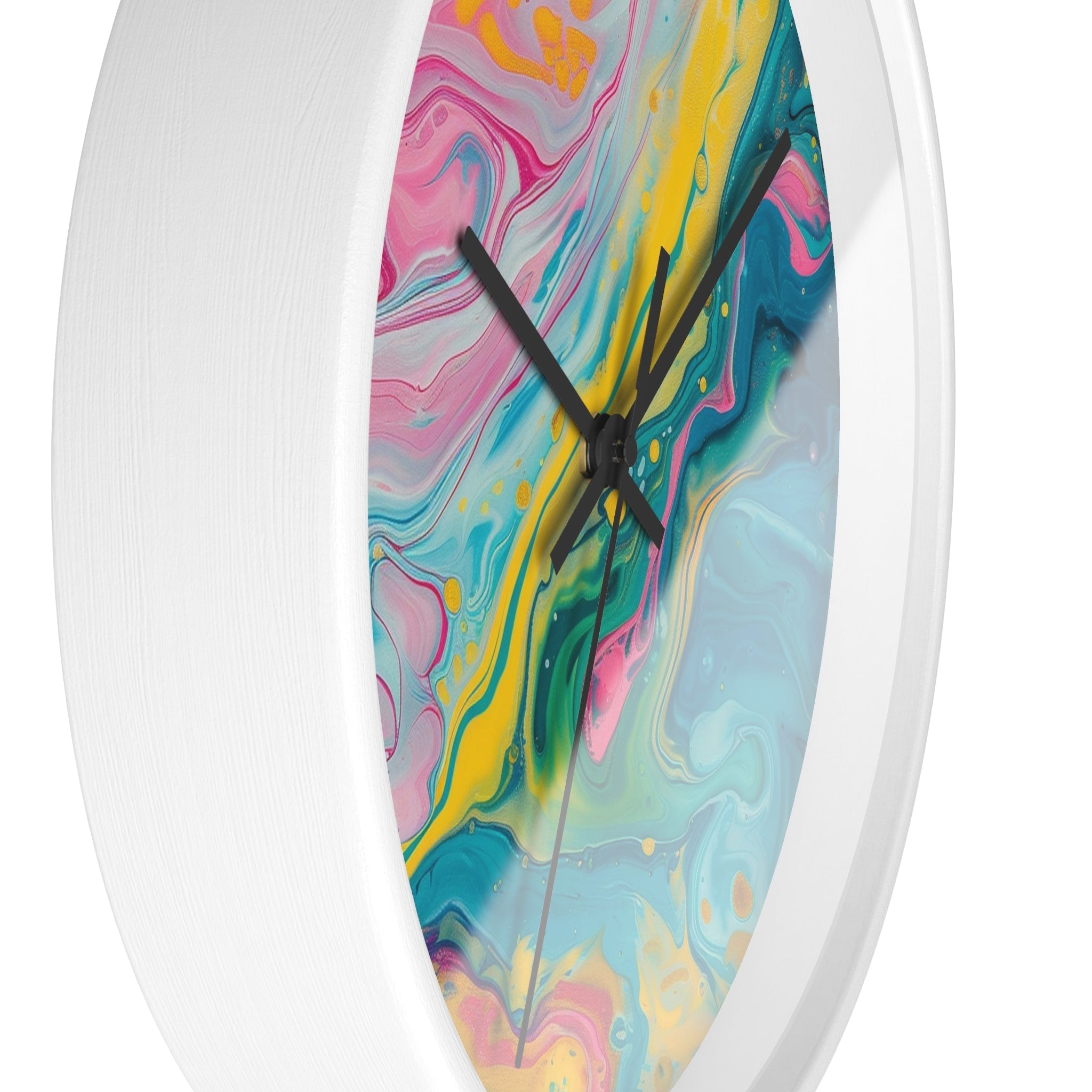 Vibrant Abstract Swirl Wall Clock, Artsulli - Art is Long, Life is Short, Home Decor, , , , , , , 